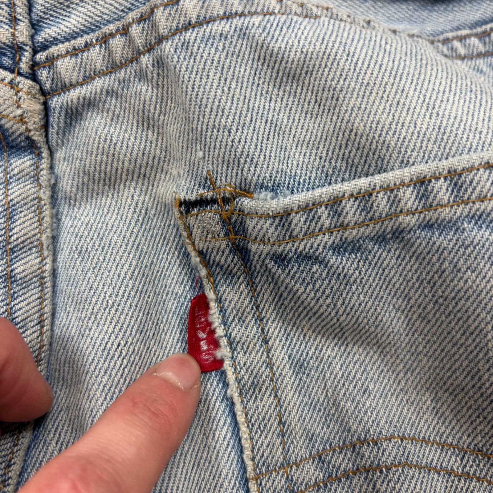Levi's × Vintage VTG 80s Levi's 501 Redline Selvedge Denim Leg Jeans 30x30 Size US 30 / EU 46 - 5 Thumbnail