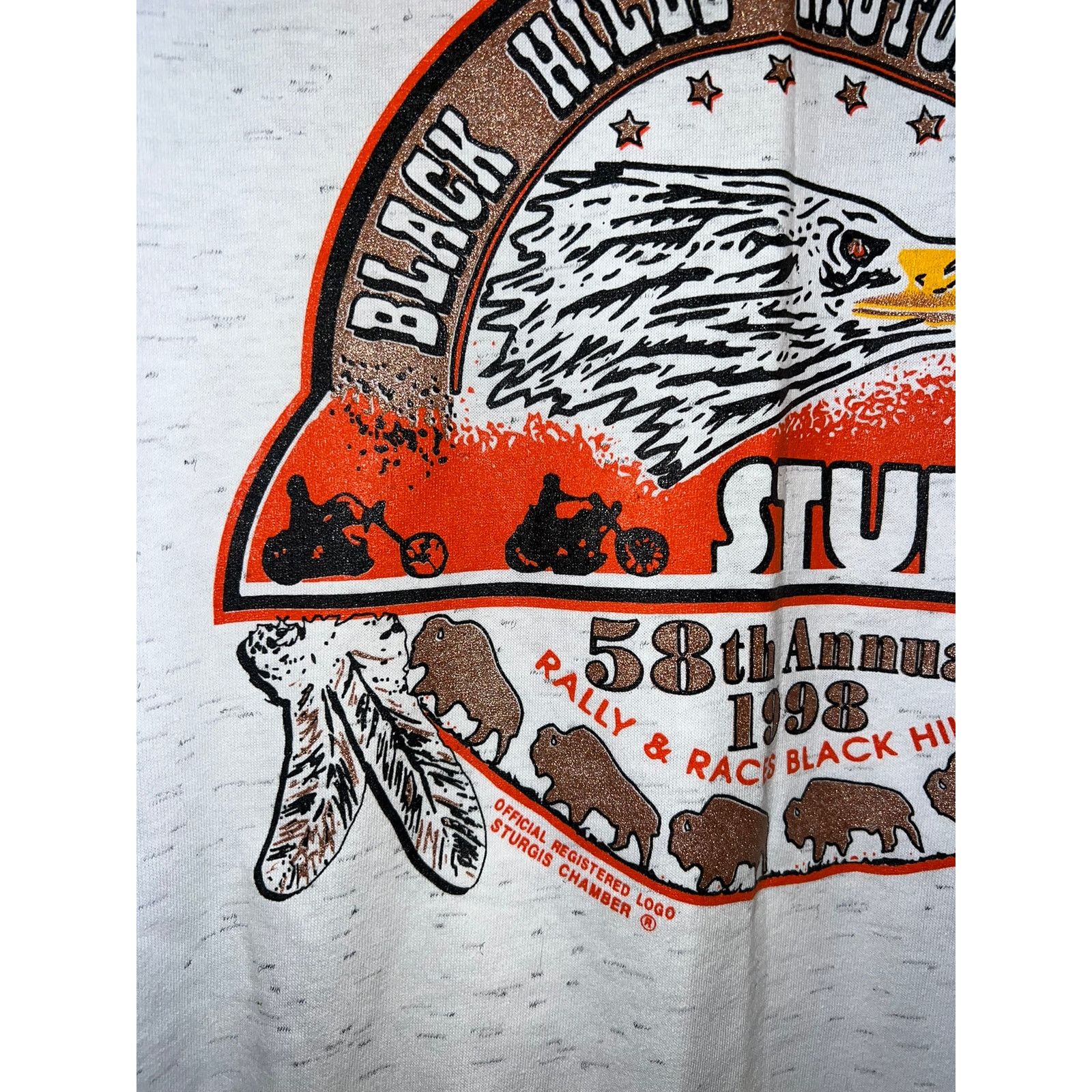 Vintage Vintage Sturgis 1998 Shirt 58th Rally And Races Tee 90s 2XL Size US XXL / EU 58 / 5 - 3 Thumbnail