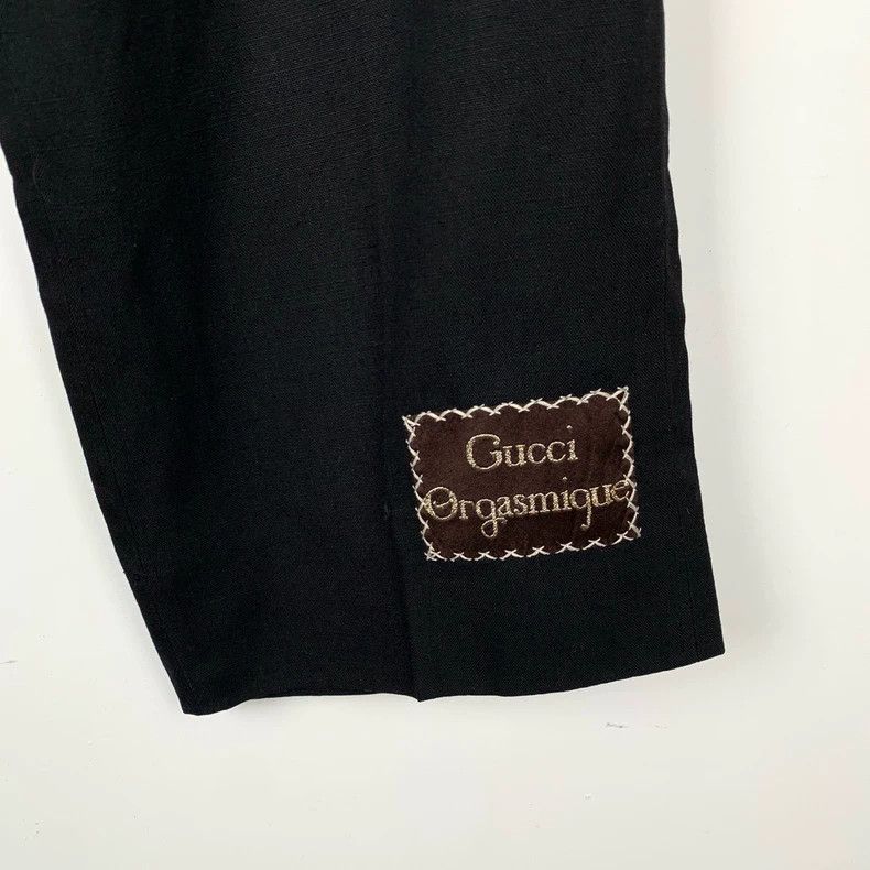 Gucci Gucci Logo letter patch black cotton-linen blend straight t Size US 32 / EU 48 - 4 Thumbnail