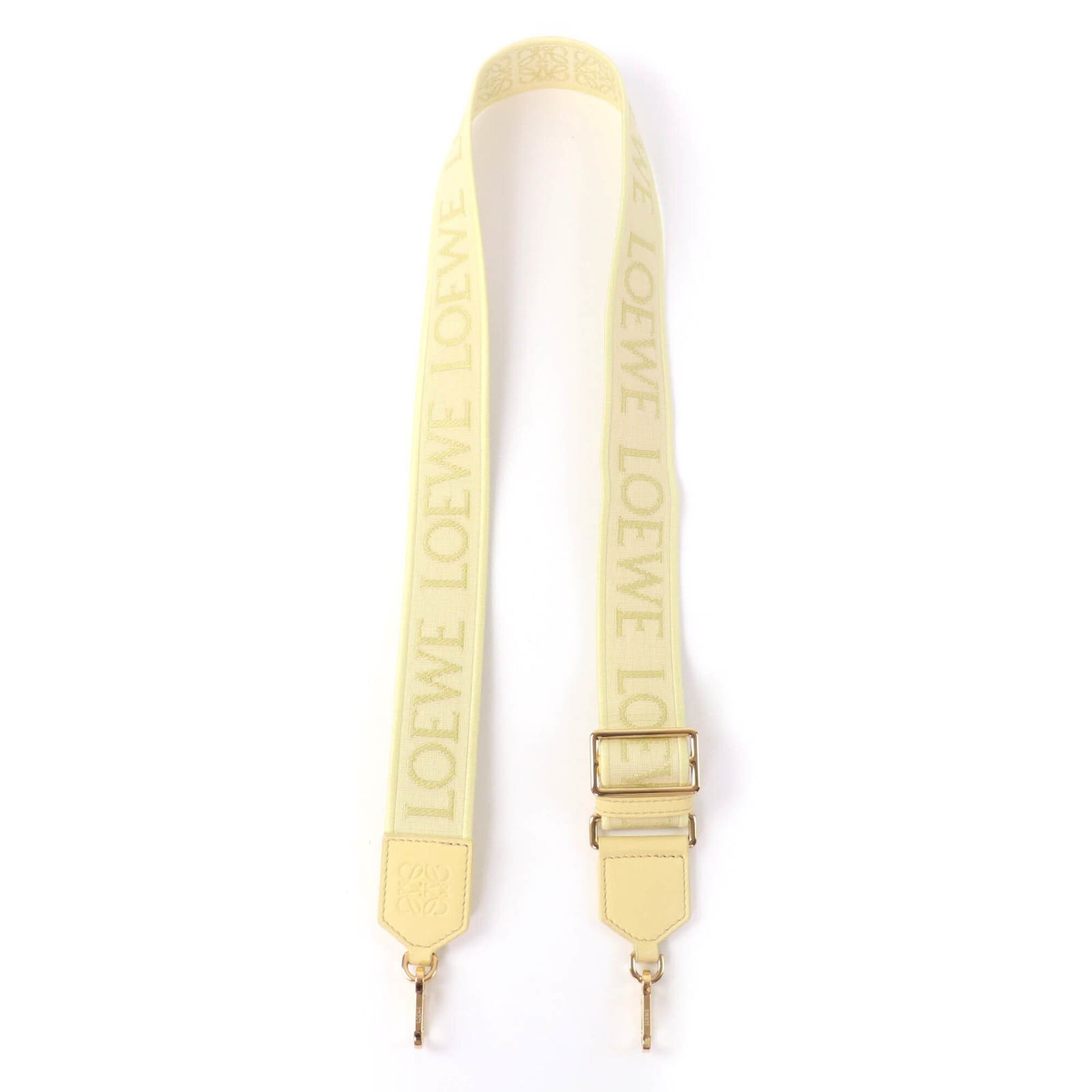 Loewe LOEWE (Loewe) Leather Trim Anagram Logo Shoulder Strap, Yellow, Gold Hardware, Made in Spain, Women's, with Dust Bag Size ONE SIZE - 1 Thumbnail