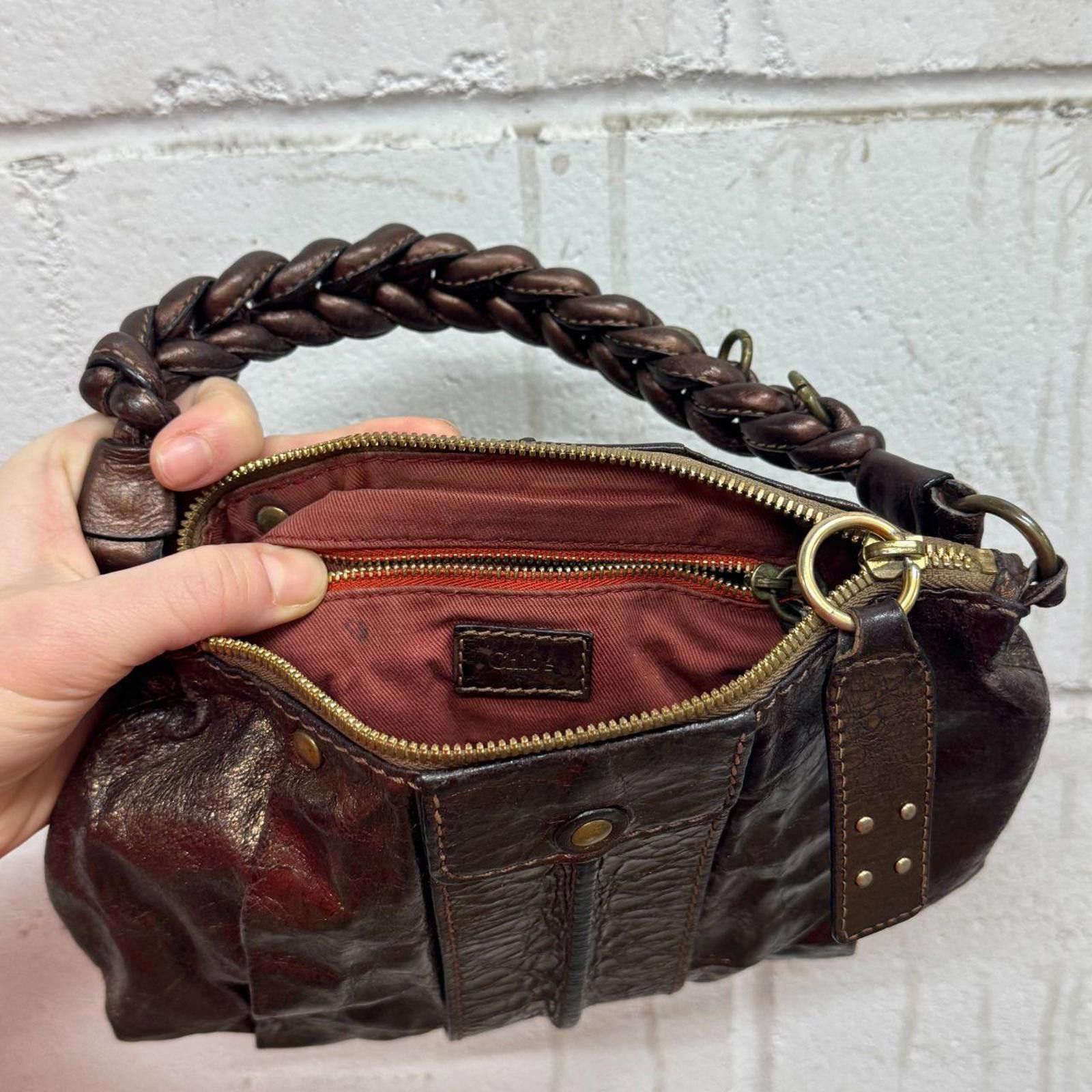 chloma RARE Vintage Chloé Leather Bag - Metallic Bronze Y2K Size ONE SIZE - 8 Thumbnail