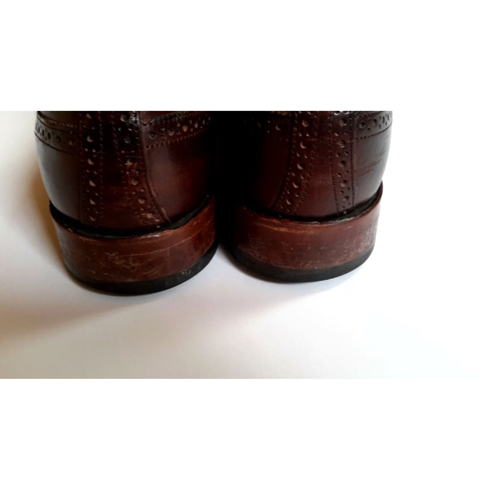 Johnston & Murphy JOHNSTON & MURPHY Mens Brown Leather Wingtip Oxfords Dress/Casual Sz 9.5 D US Size US 10 / EU 43 - 5 Thumbnail