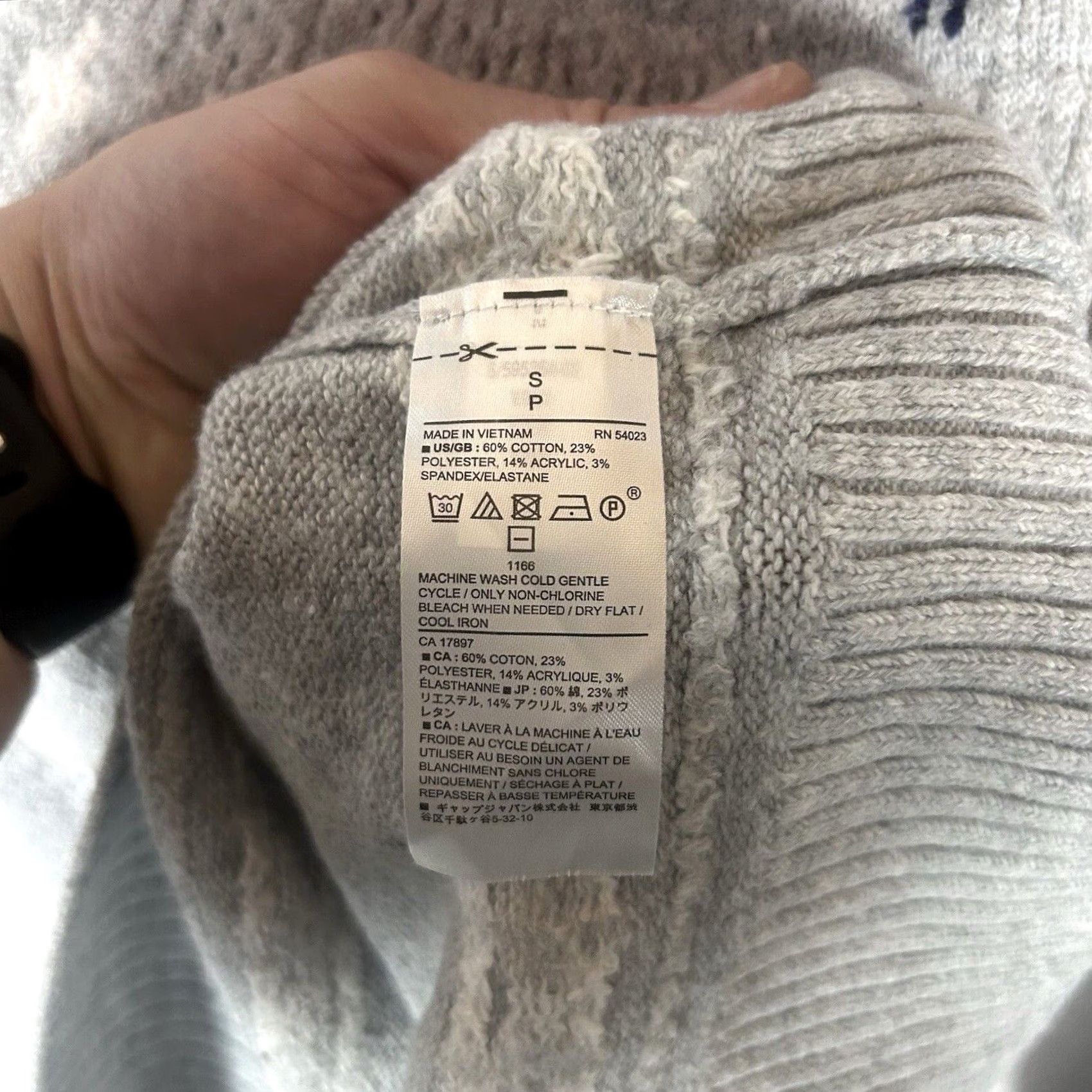 Banana Republic Banana Republic Womens Knit Sweater Size S Long Sleeve Crewneck Striped Gray Size S / US 4 / IT 40 - 3 Thumbnail
