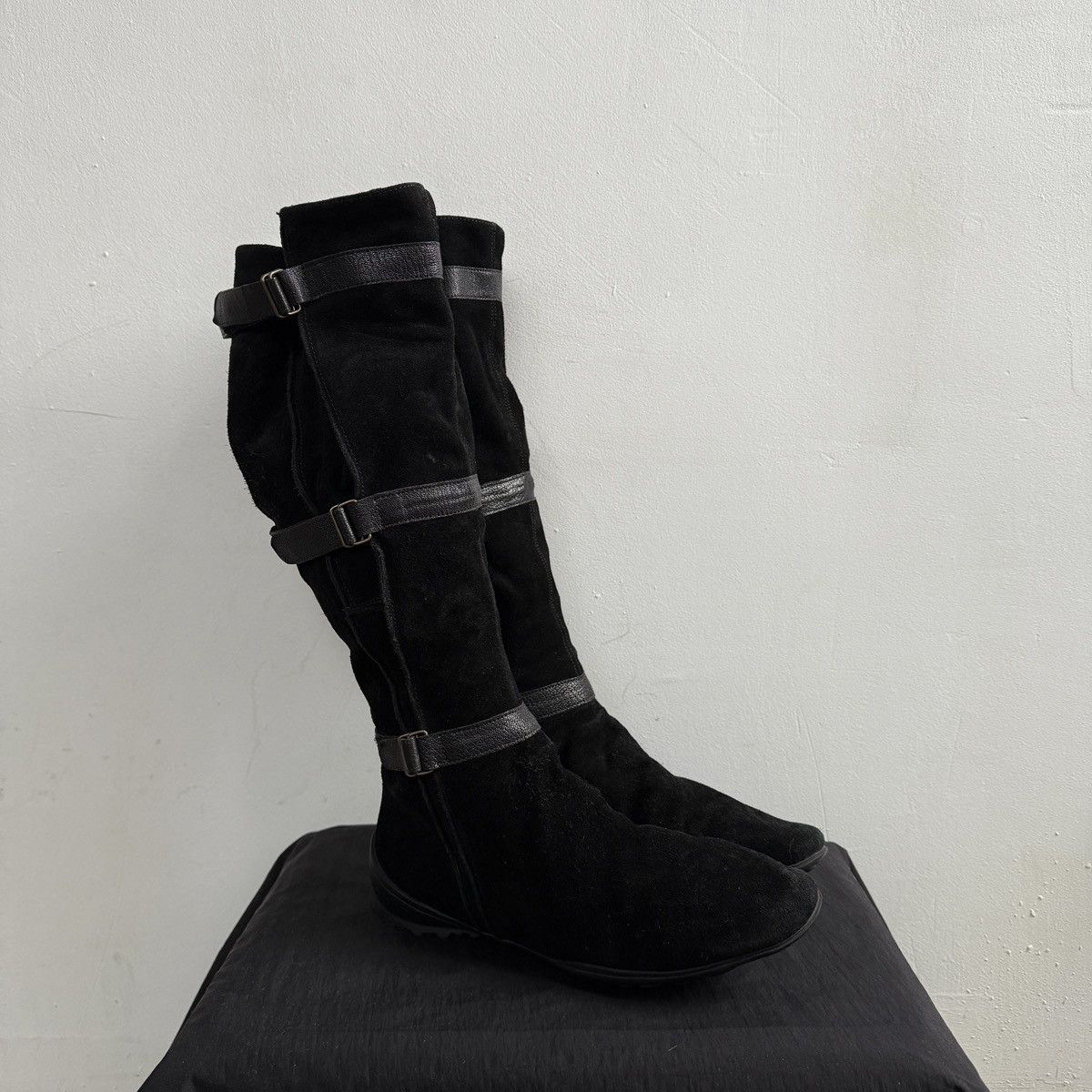 Hysteric Glamour Vintage Suede Black Knee High Boots Size US 6.5 / IT 36.5 - 2 Thumbnail