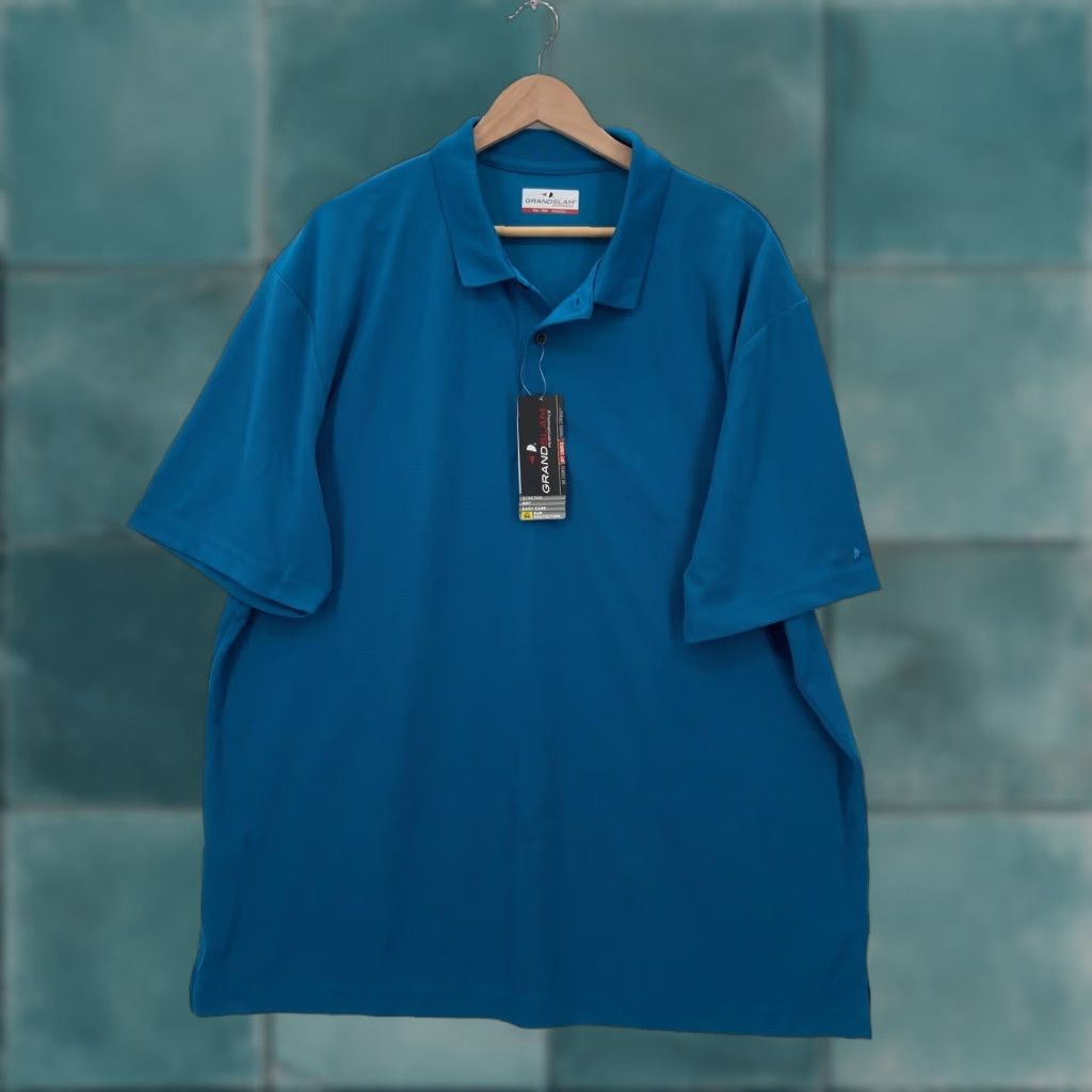Vintage Grand Slam Performance Polo Shirt Mens 2XL Blue UPF 50 Stretch Golf NWT Polo Shirt Casual Activewear Mens 2XL Blue Stretch UPF 50 NWT Size US XXL / EU 58 / 5 - 1 Thumbnail