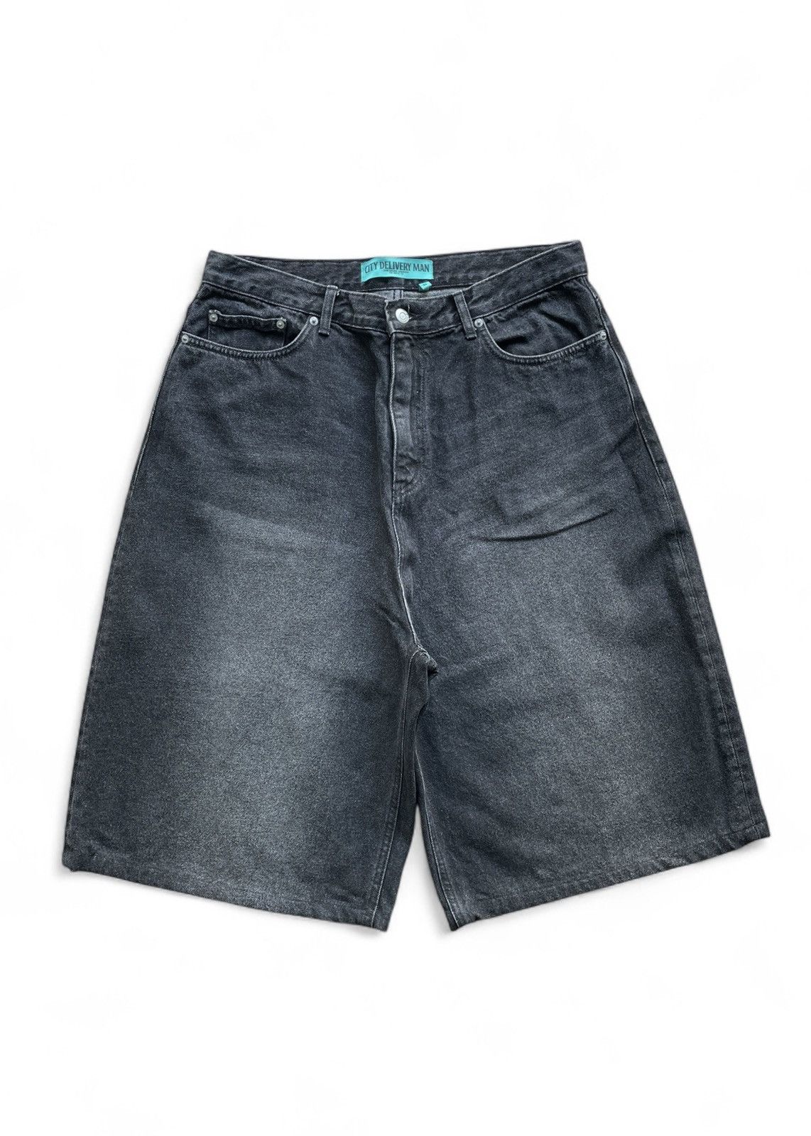 Japanese Brand Baggy skater hiphop washed denim jean shorts Size US 34 / EU 50 - 1 Thumbnail