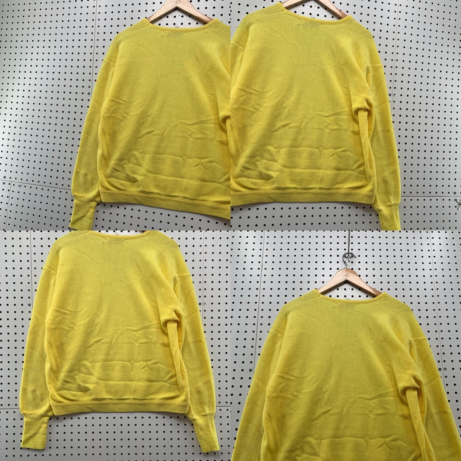 Izod VINTAGE Izod Lacoste Sweater Mens Large Yellow Knit Long Sleeve V-Neck Pullover 90s Size US L / EU 52-54 / 3 - 10 Thumbnail