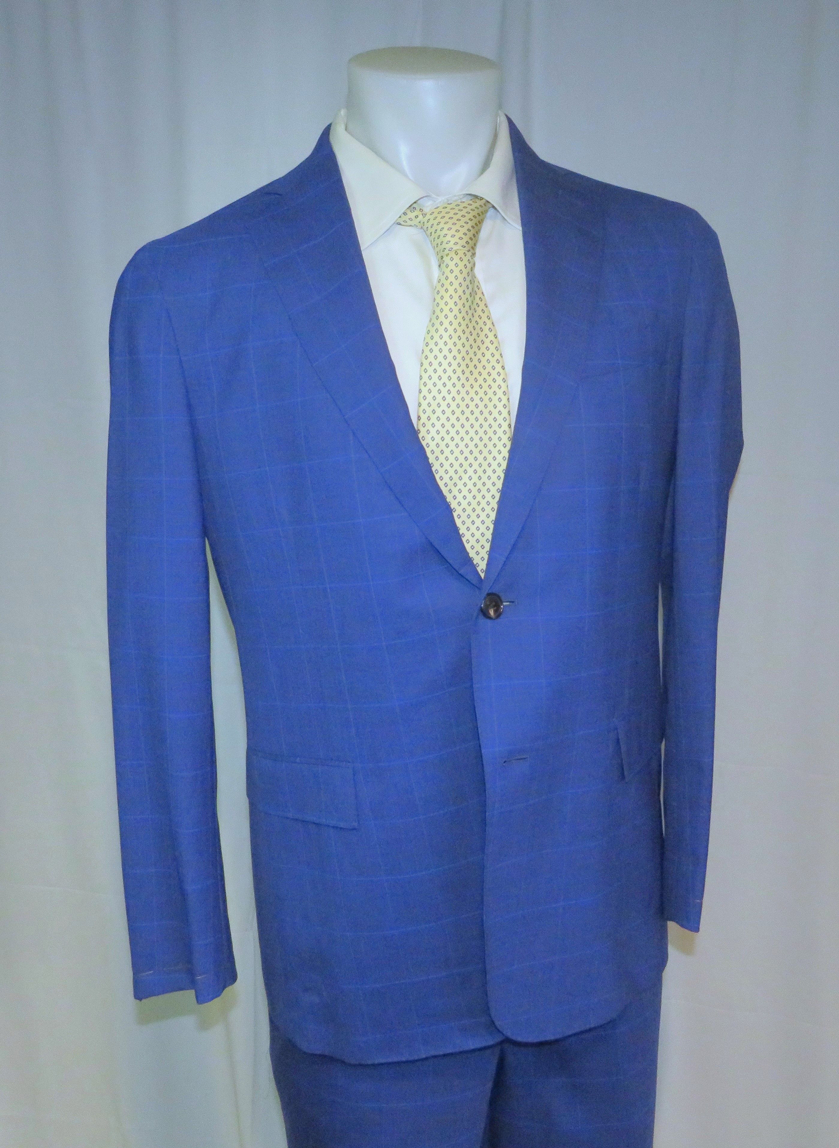 Brooks Brothers Golden Fleece Current Blue Plaid Two Button Suit 40R NWT Size 40R - 10 Thumbnail