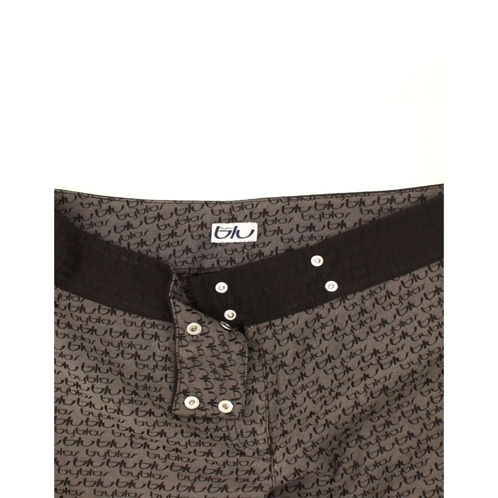 Byblos VINTAGE BYBLOS Womens Straight Casual Trousers W33 L30 Grey AF03 Size 24" / US 00 / IT 34 - 3 Thumbnail