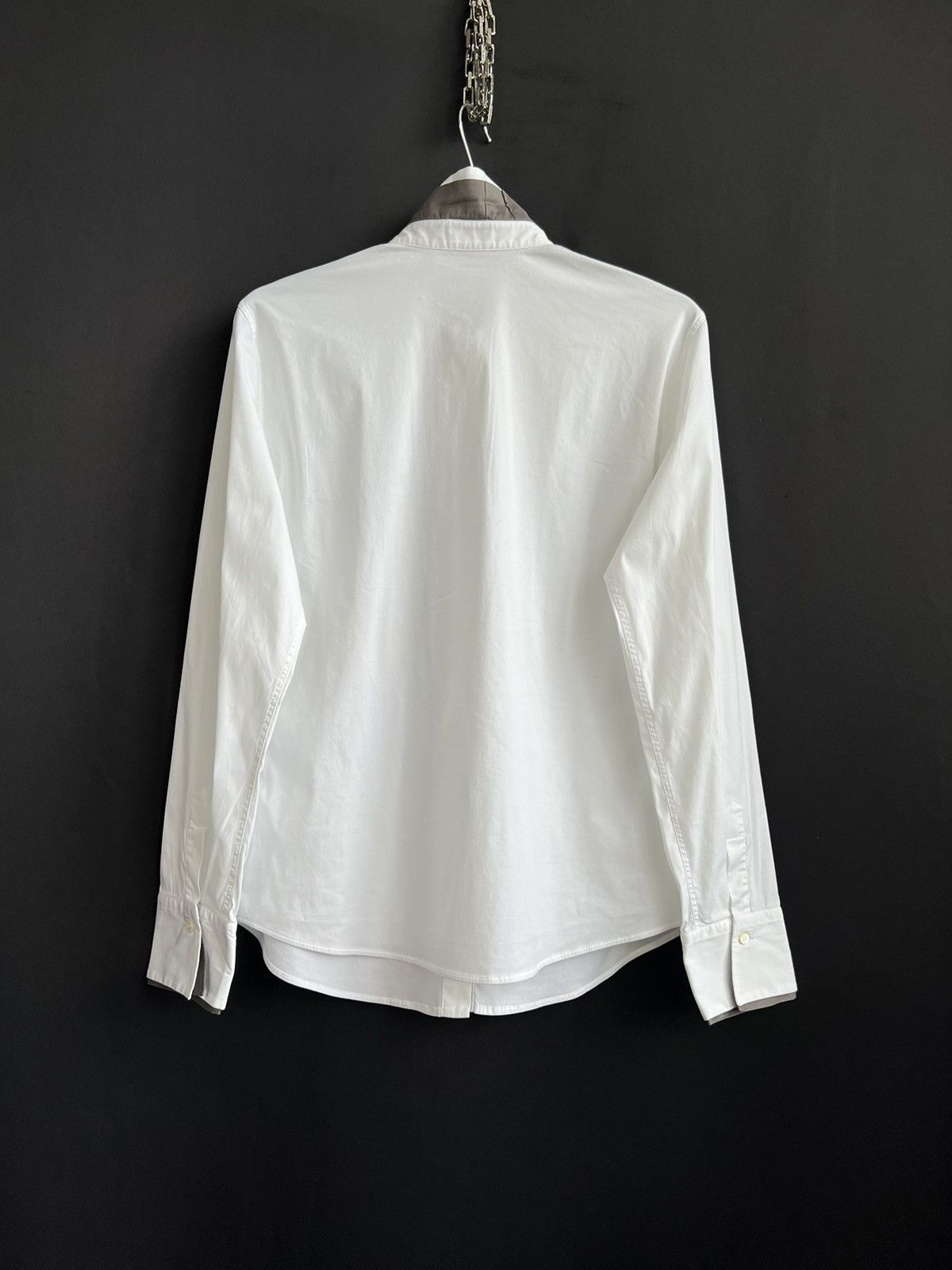 Brunello Cucinelli Brunello Cucinelli Shirt Cotton Blend White Solid Size XL Size XL / US 12-14 / IT 48-50 - 11 Thumbnail