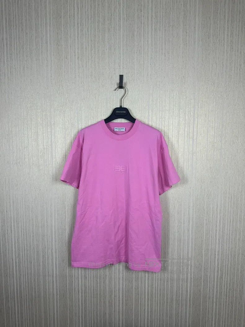 Balenciaga Balenciaga Pink logo short sleeve Size US S / EU 44-46 / 1 - 1 Thumbnail