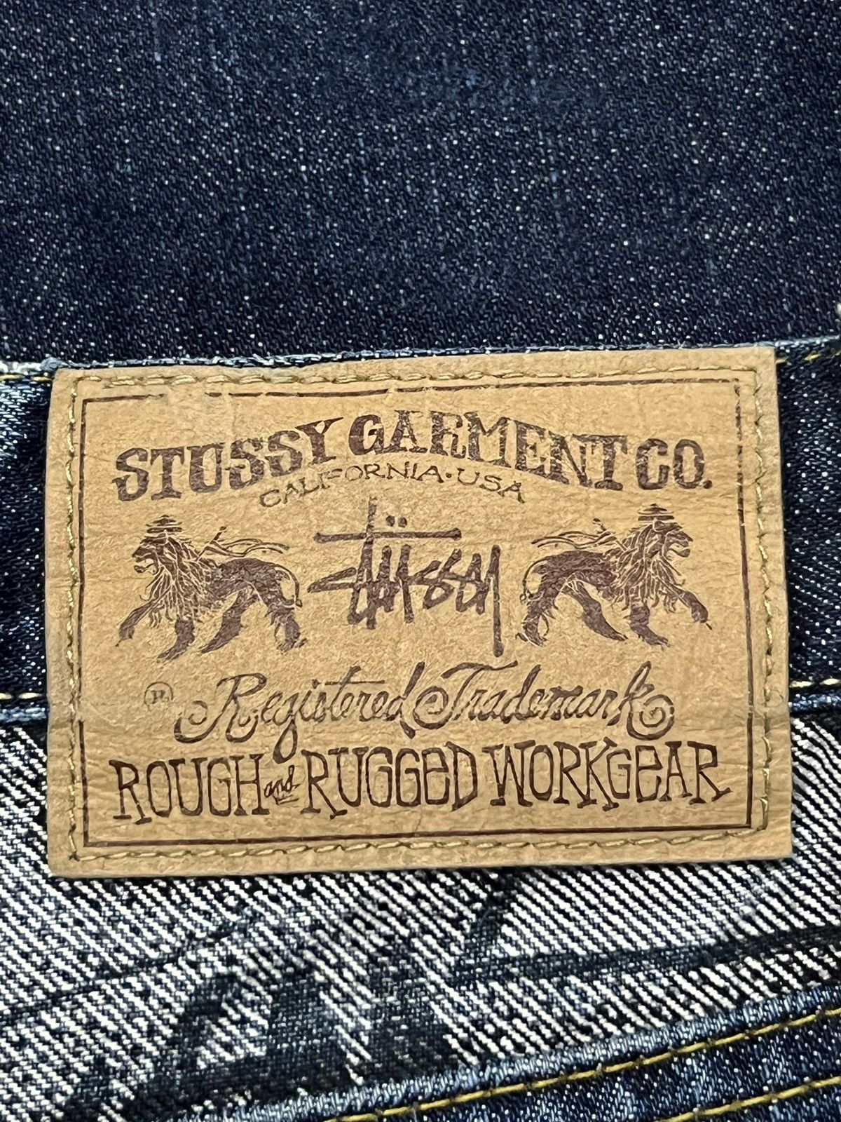 Stussy Vintage Stussy Japan Rough & Rugged Art Design Size US 31 - 14 Thumbnail