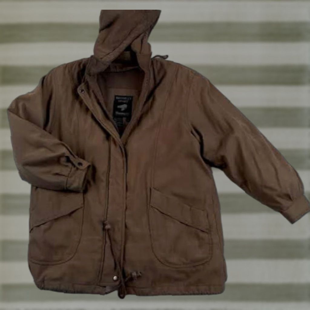 Vintage VINTAGE Bromley Sport Coat Womens Parka Full Zip Winter L Tan Midnight? Size L / US 10 / IT 46 - 1 Thumbnail