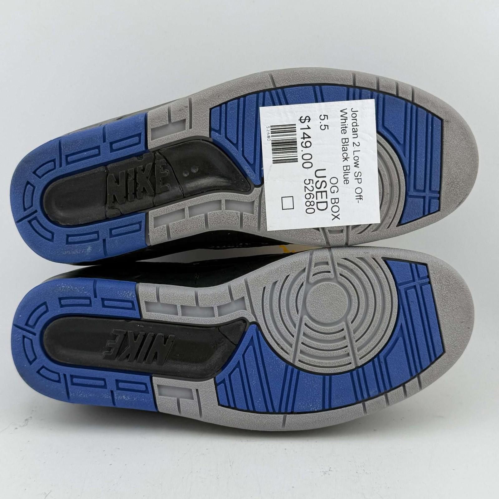 Jordan Brand Jordan 2 Low SP Off-White Black Blue 5.5 Used with Box Size US 5.5 / EU 38 - 6 Thumbnail