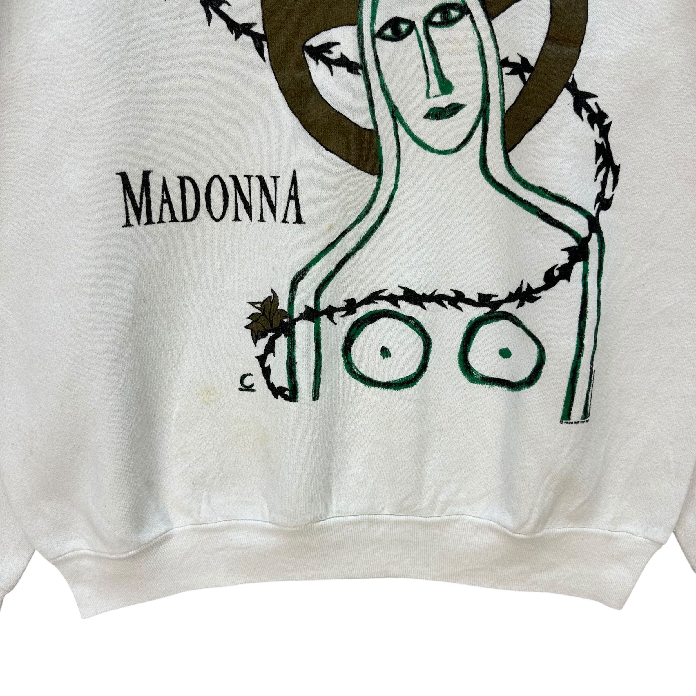 Fruit Of The Loom Vintage 1990 MADONNA MLVC Tour Crewneck Sweatshirt #A76-1840 Size US L / EU 52-54 / 3 - 4 Thumbnail