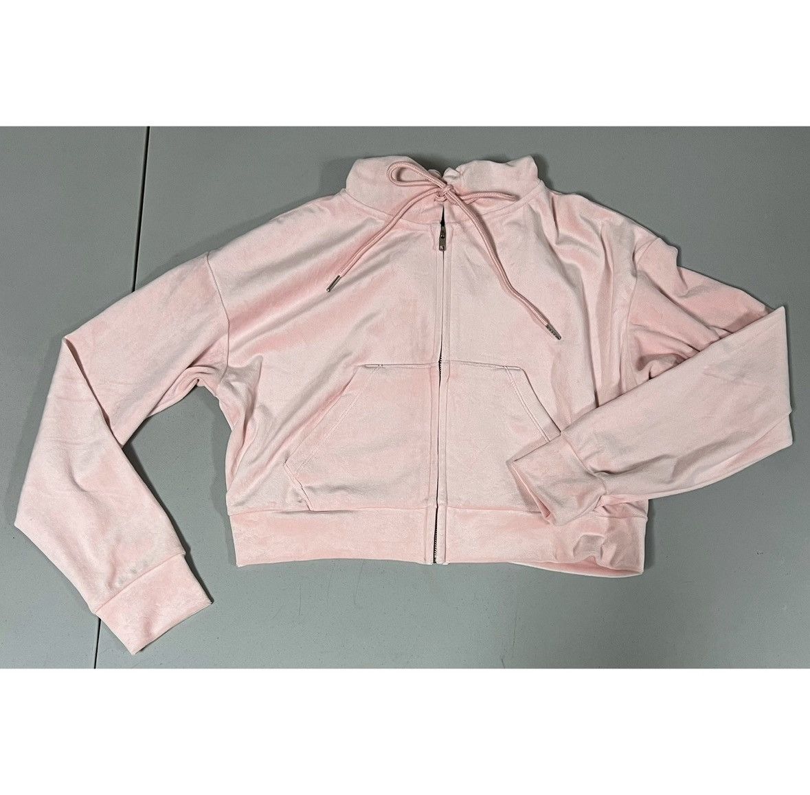 Japanese Brand Pink Pastel Y2K Velour Zipper Sweatshirt Hoodie Size M 👑✨ Size M / US 6-8 / IT 42-44 - 1 Thumbnail