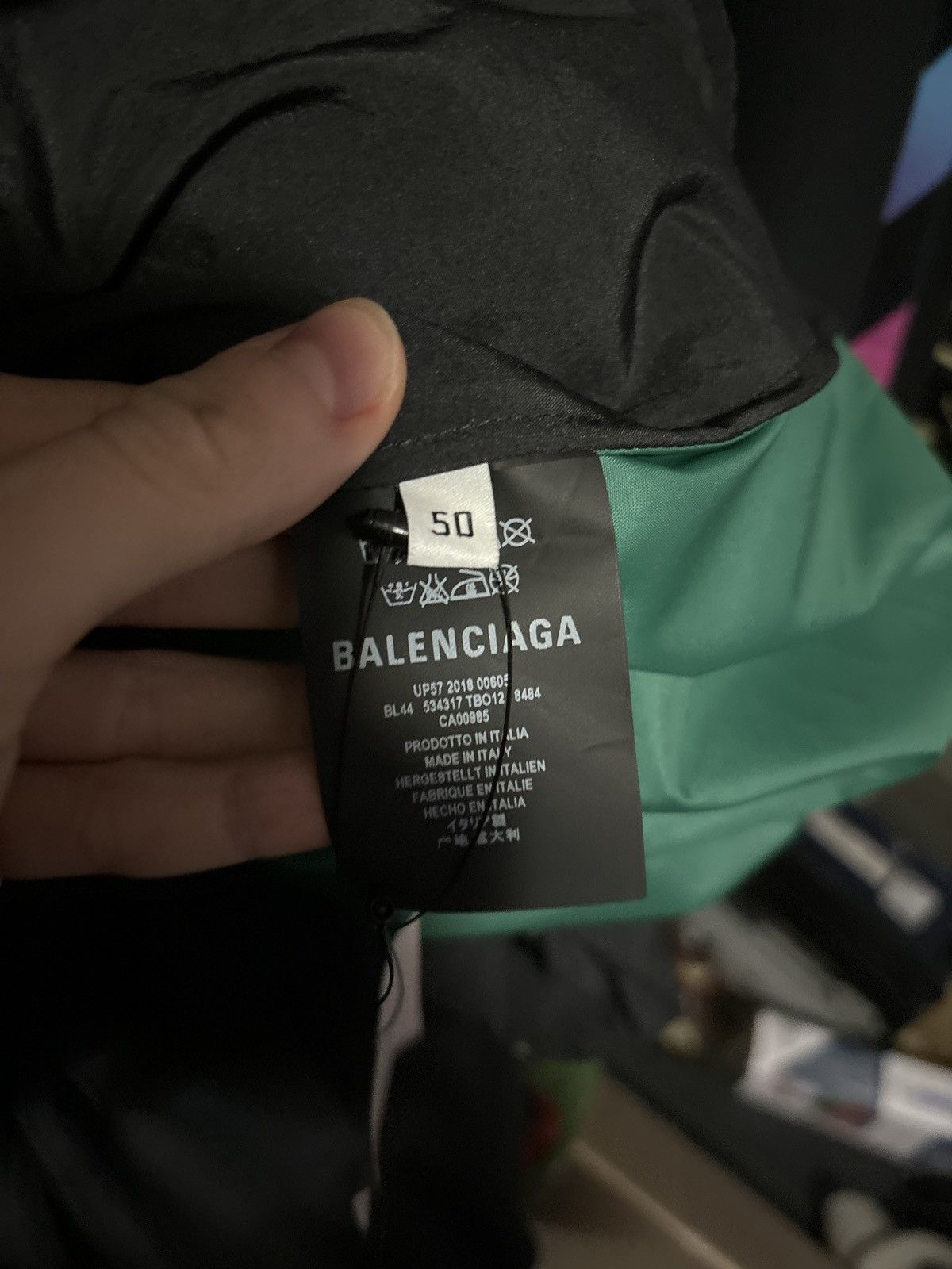 Balenciaga Balenciaga Oversized Green/Purple/Black Jacket Size US XXL / EU 58 / 5 - 6 Thumbnail