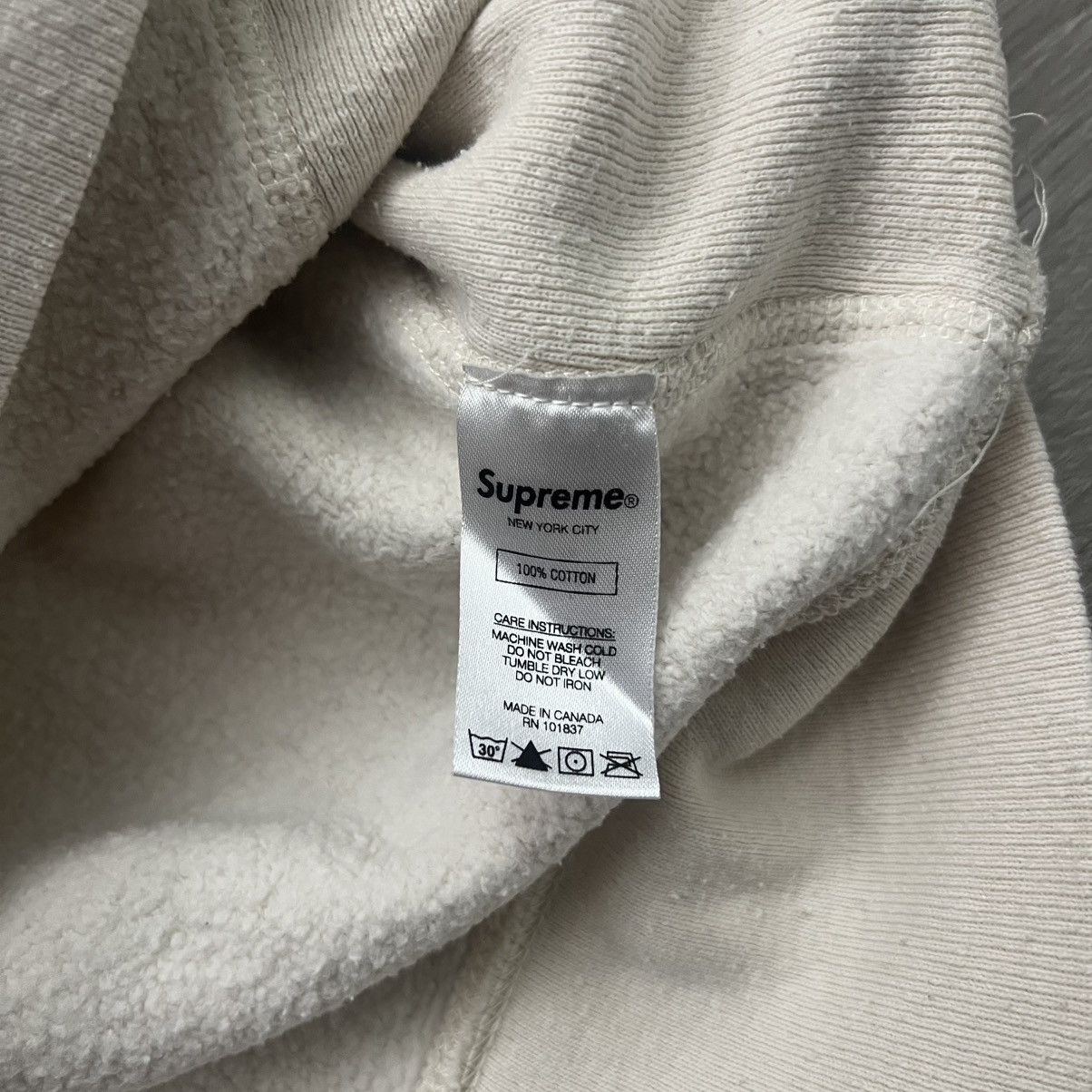 Supreme Supreme Box Logo Crewneck Natural FW18 Size US M / EU 48-50 / 2 - 7 Thumbnail