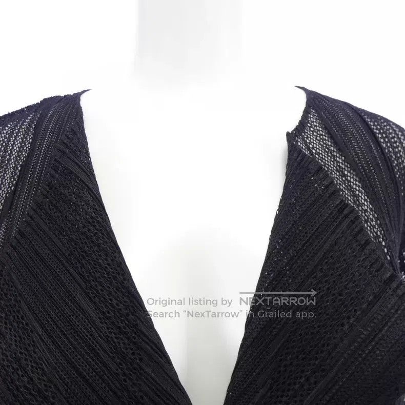 Issey Miyake Issey Miyake Fringe Pleated Cardigan Size L / US 10 / IT 46 - 3 Thumbnail