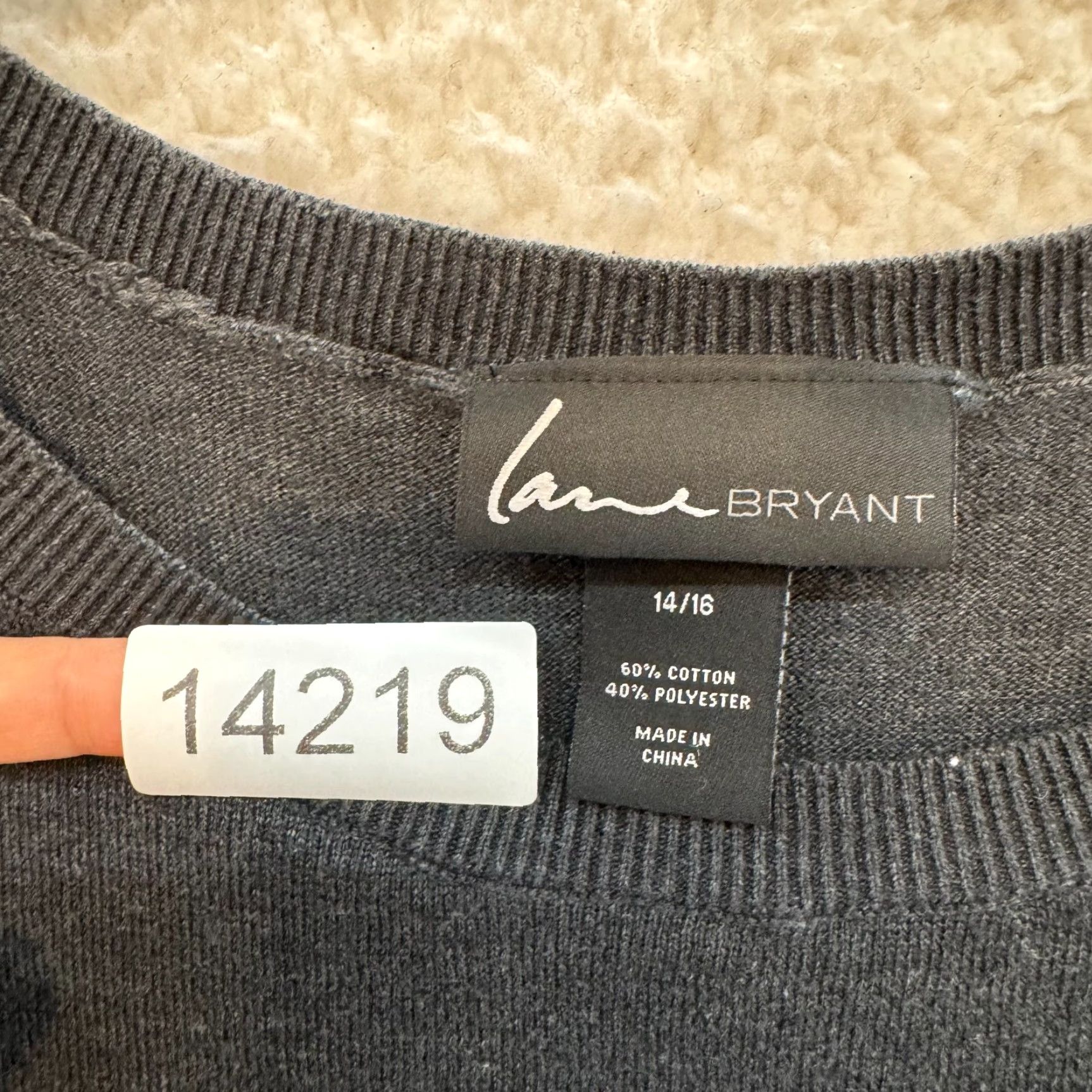 Vintage Lane Bryant Dog Sweater Top 3/4 Sleeve Gray Knit 14 16 XL Women T-Shirt Pullover French Bulldog Budget Casual Size XL / US 12-14 / IT 48-50 - 6 Thumbnail