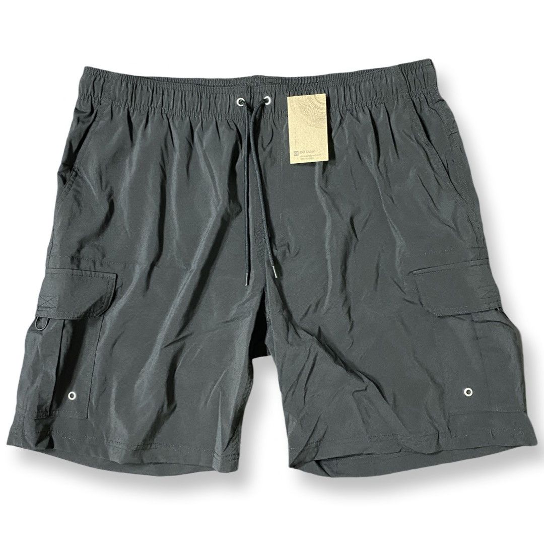 George George Men’s Black Lined Swim Trunks Size XL 40-42 Size US 40 / EU 56 - 2 Thumbnail