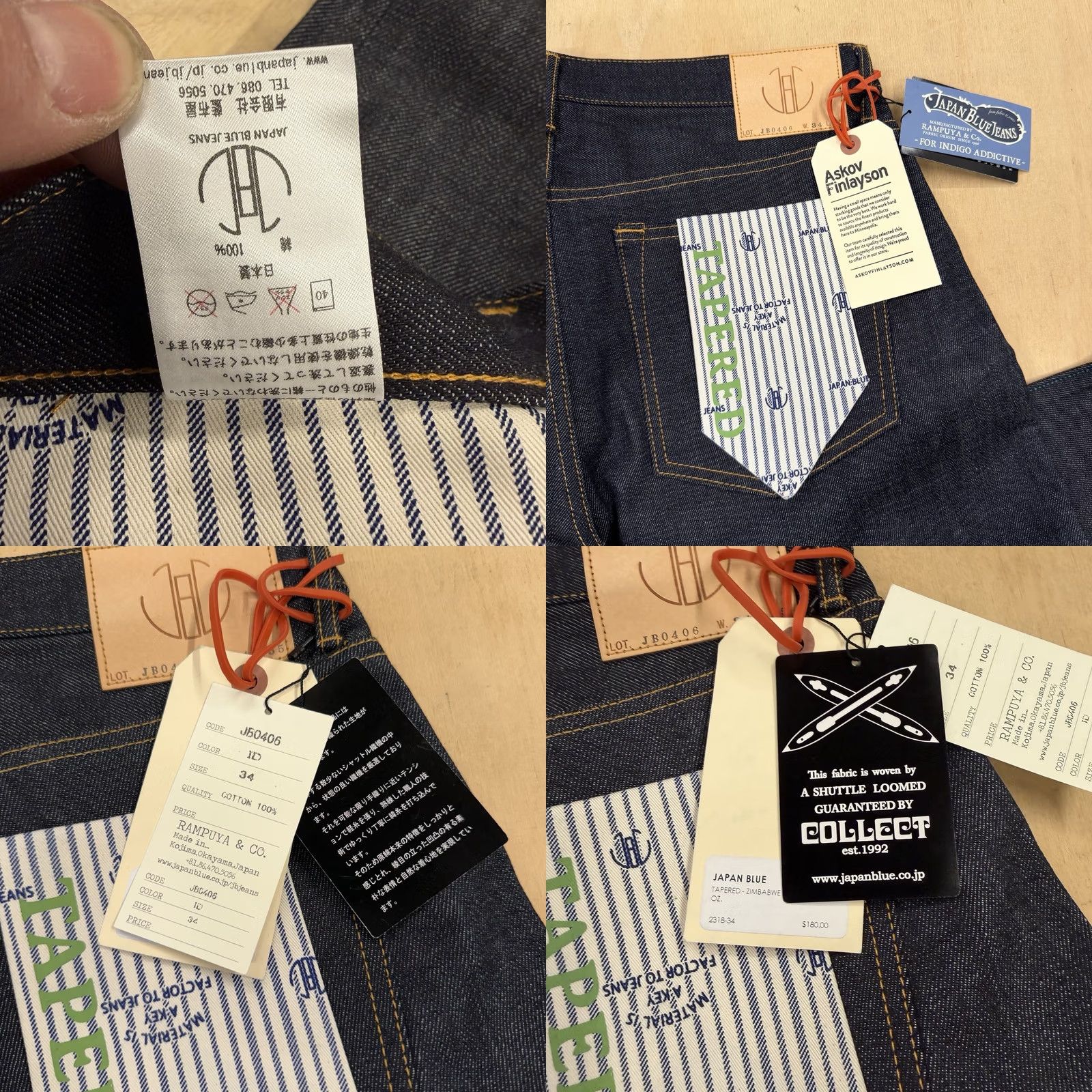 Japan Blue Japan Blue Jeans Mens Raw Selvedge Slim Tapered Denim Jeans Blue 32x35 New With Tags Size US 32 / EU 48 - 9 Thumbnail