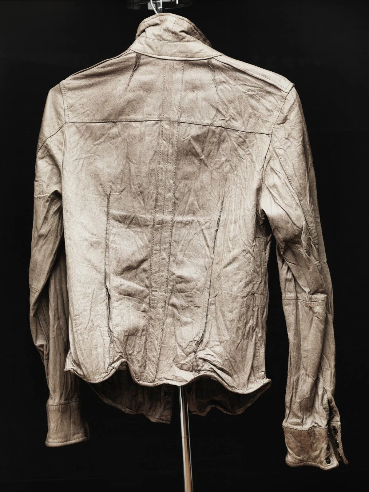 Allsaints All Saints Wrinkled Lorrimer Leather Lamb Jacket Tan Brown Size M / US 6-8 / IT 42-44 - 3 Thumbnail