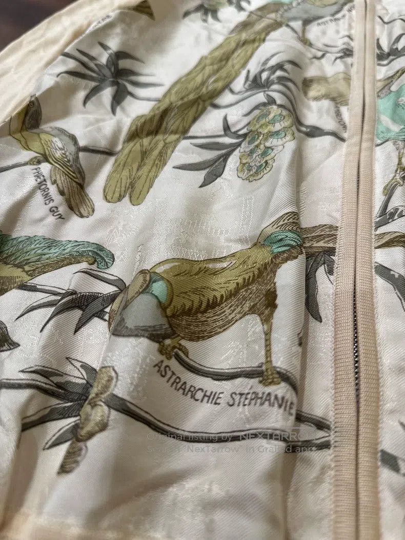 Hermes Hermes Silk Animal Pattern Zipper Sweater Jacket, Silk Ble Size XS / US 0-2 / IT 36-38 - 2 Thumbnail