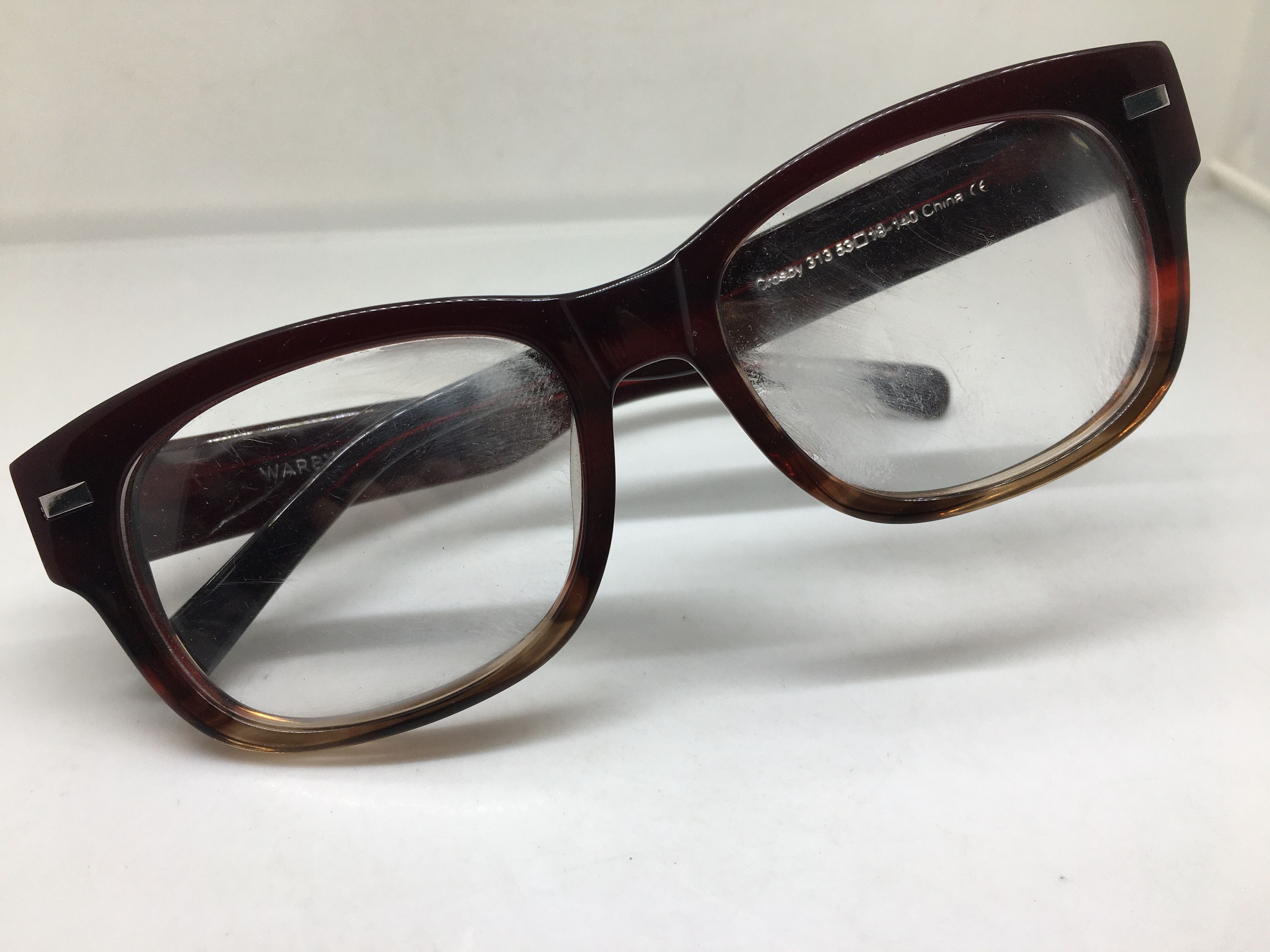 Warby Parker WARBY PARKER Crossby 313 Red Brown Eyeglasses Size ONE SIZE - 8 Thumbnail