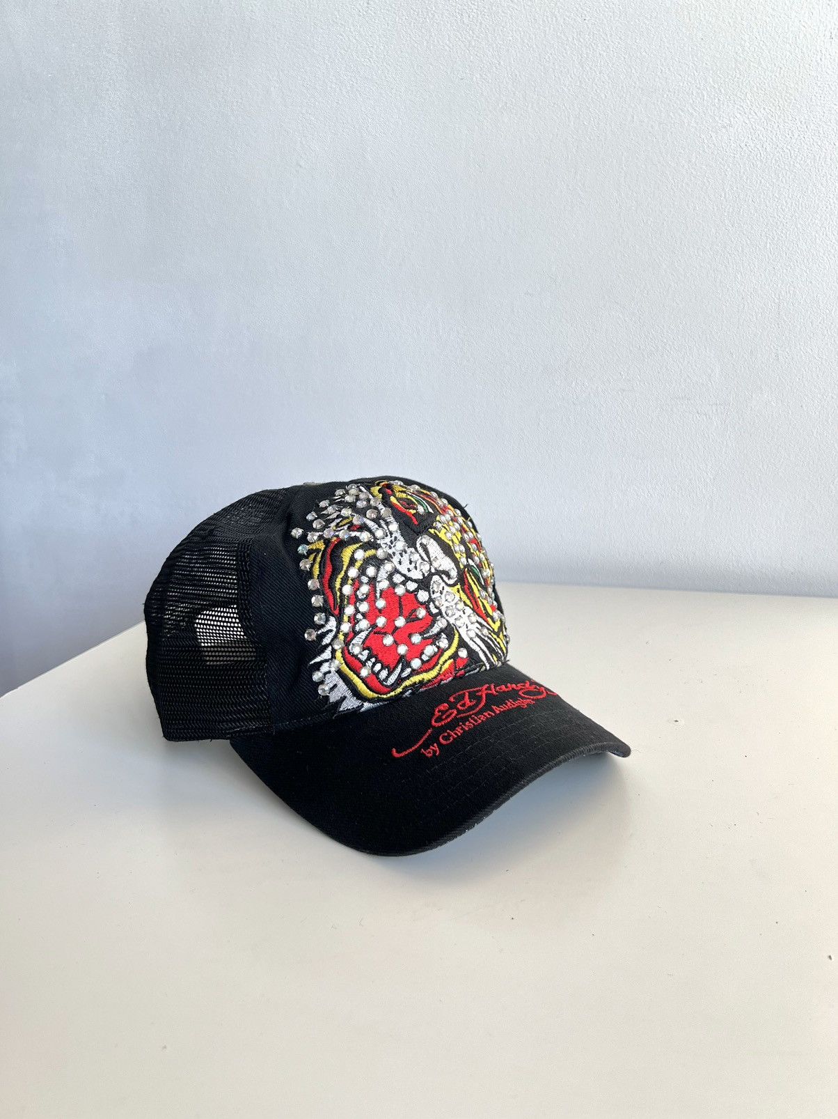 Ed Hardy × Vintage Vintage Ed Hardy Tiger Embroidery Trucker Cap Size ONE SIZE - 1 Thumbnail