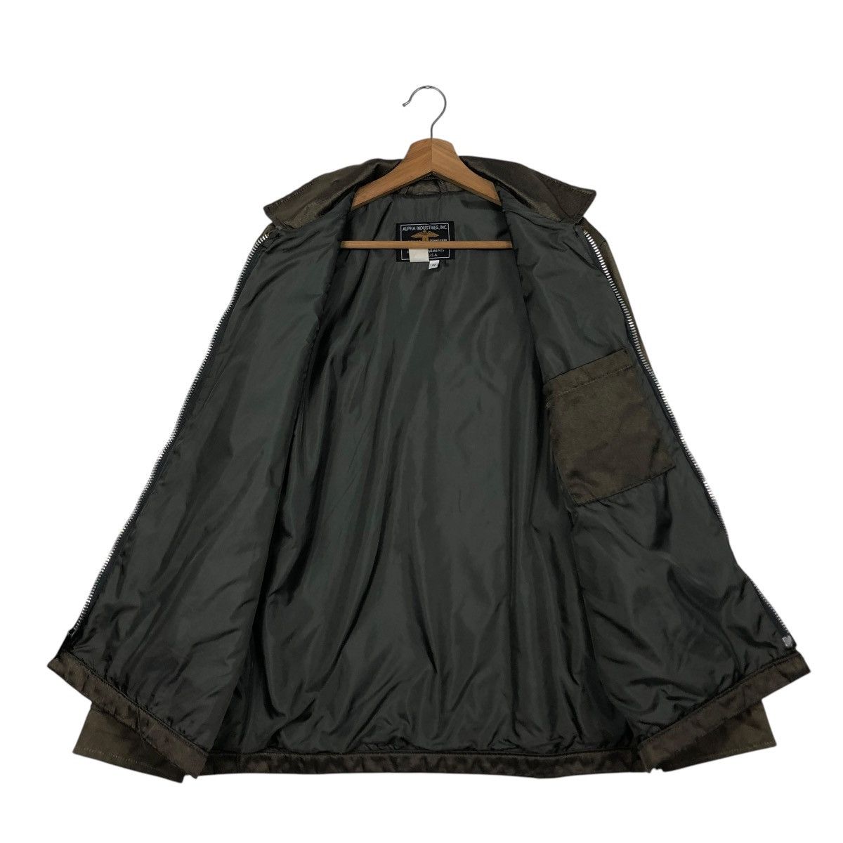 Alpha Industries 🔥VINTAGE ZIPPER JACKET BOMBER ALPHA INDUSTRIES MADE IN USA Size US M / EU 48-50 / 2 - 14 Thumbnail