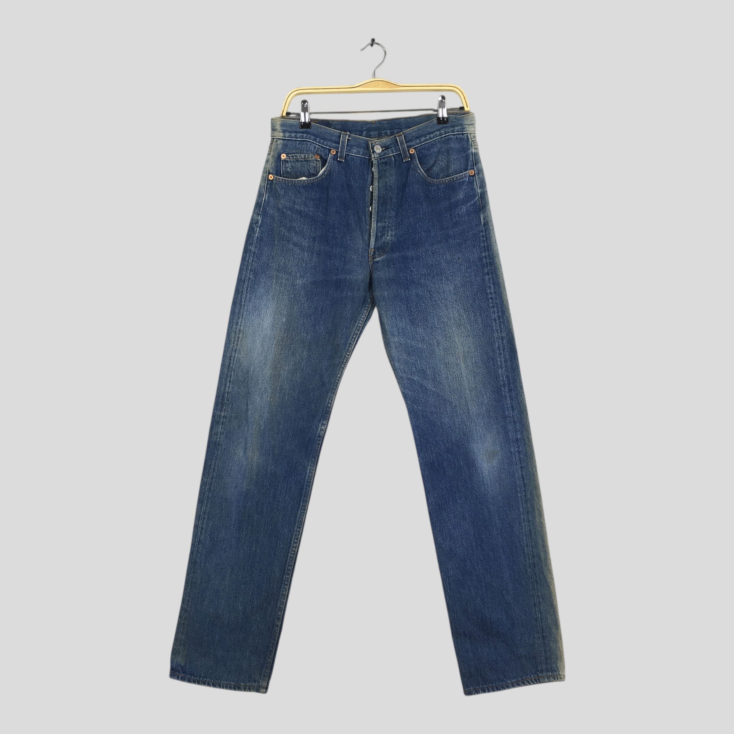 Levi's Size 30x31 Vintage 90s Levi's 501 Faded Blue Jeans S268 Size US 30 / EU 46 - 1 Thumbnail