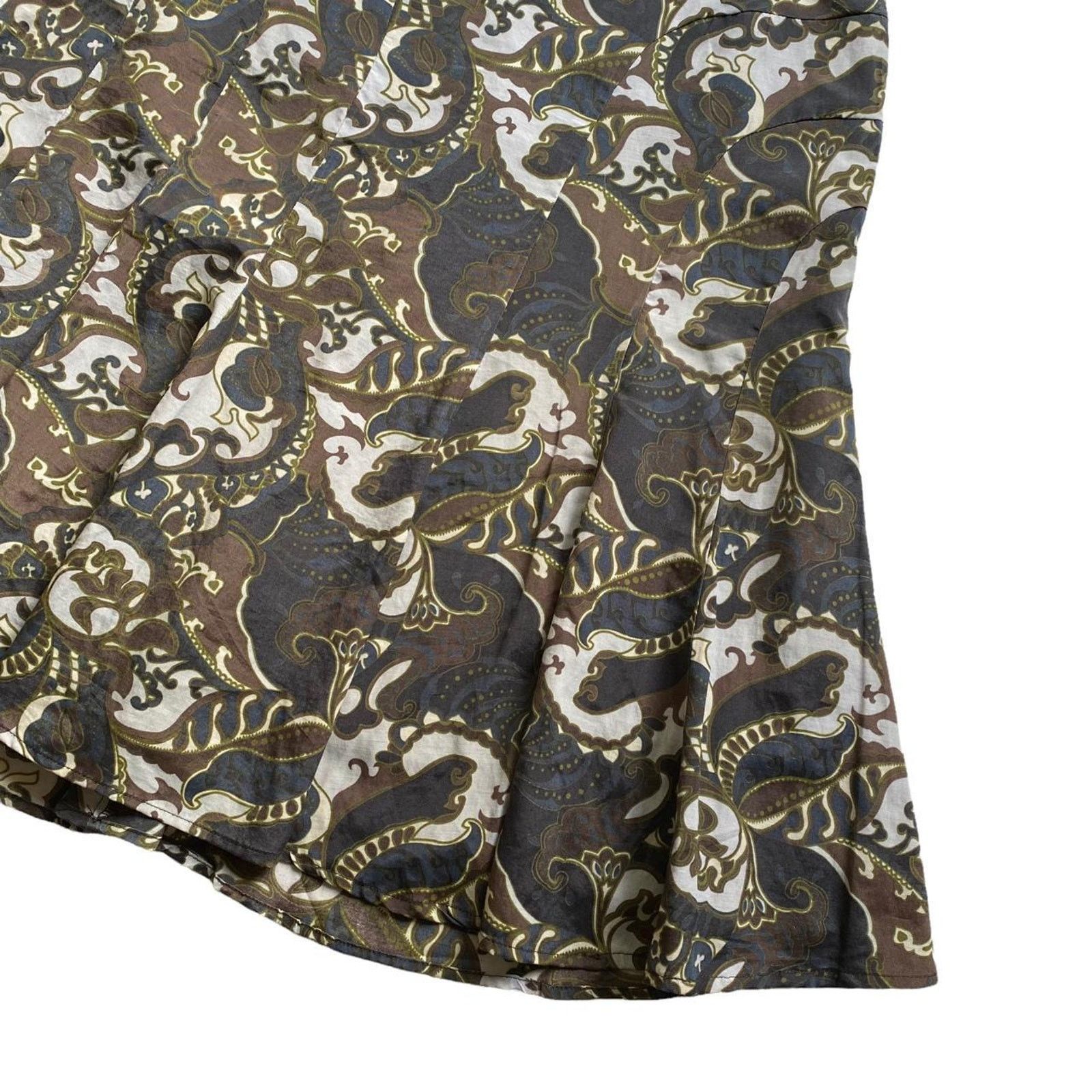 Other × Vintage Fransa Y2K Vintage Baroque Print Mid Rise Flippy Midi Skirt Size 26" / US 2 / IT 38 - 3 Thumbnail