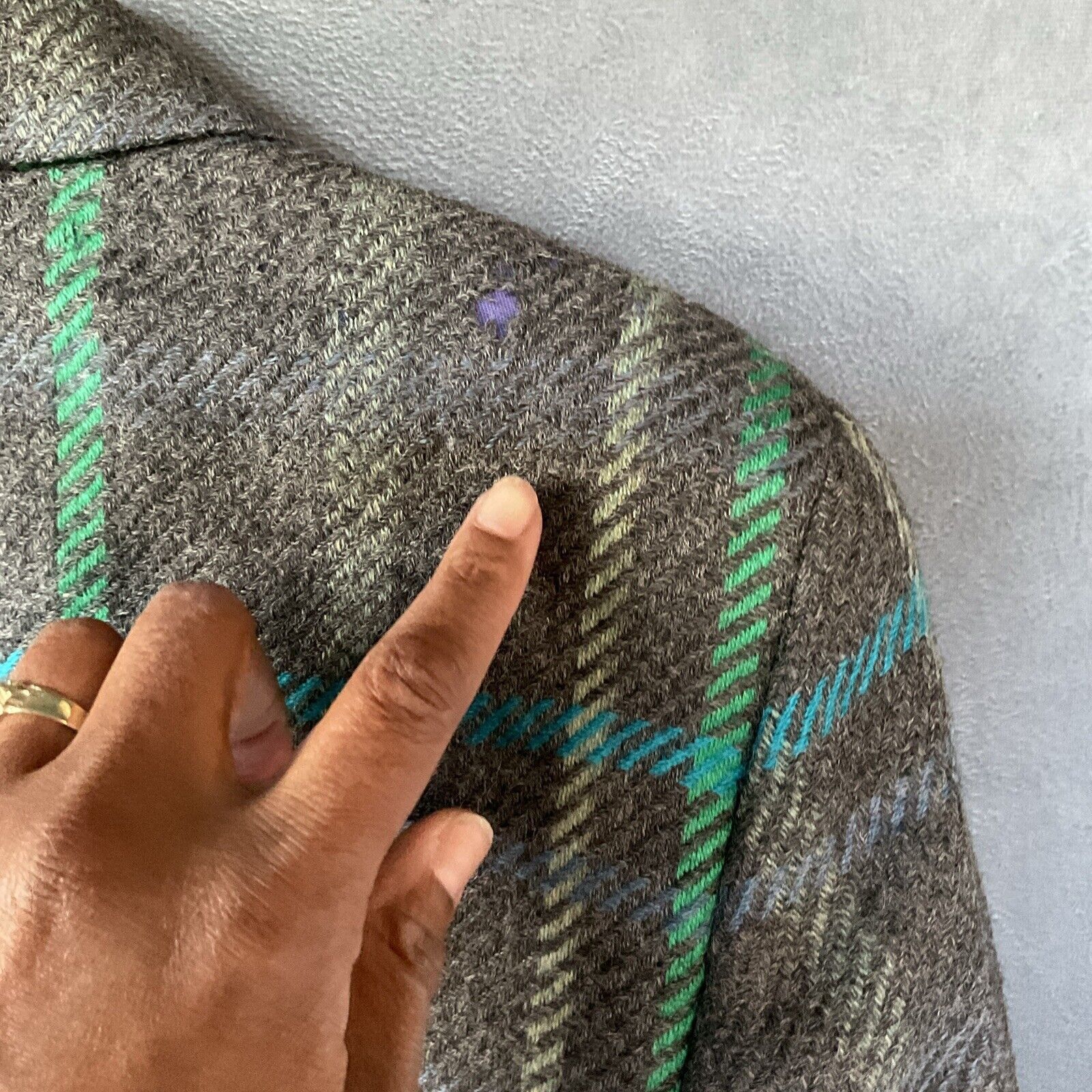Liz Claiborne Vintage Liz Claiborne Collection Blazer Women 10 Plaid Twill Size L / US 10 / IT 46 - 8 Thumbnail