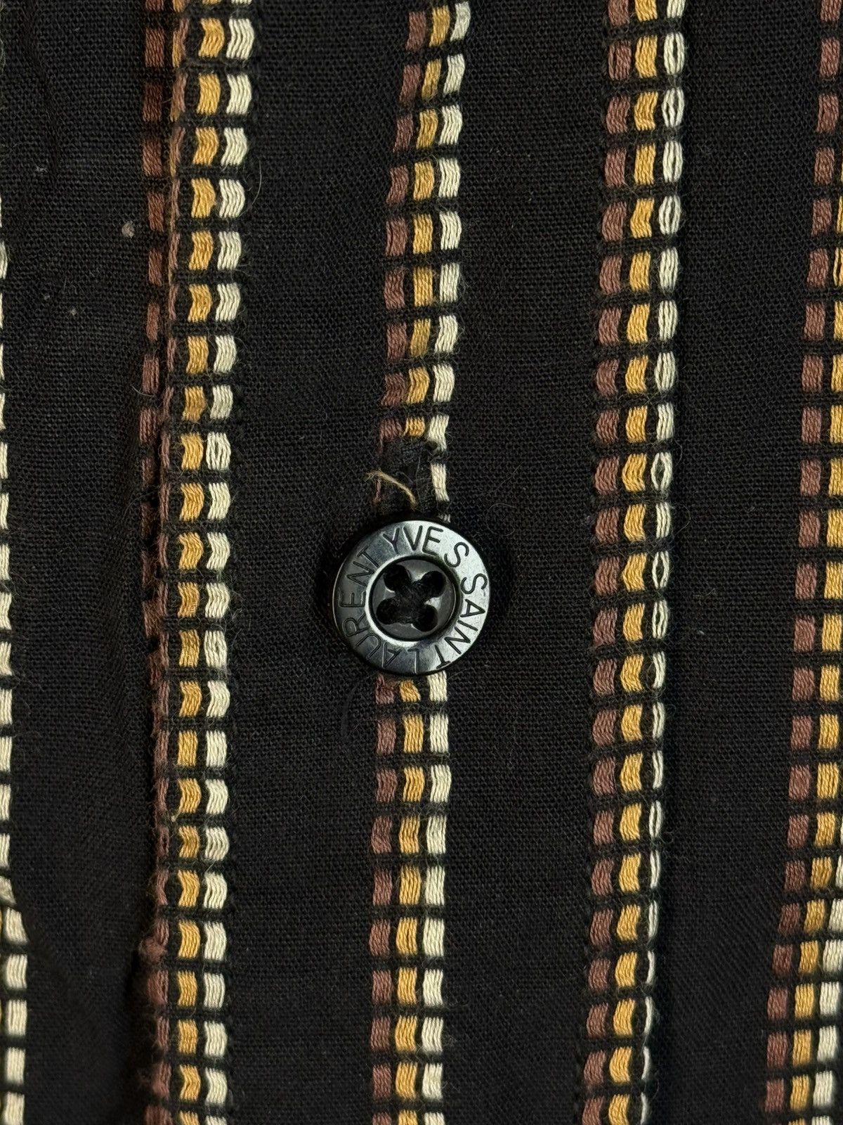 Yves Saint Laurent Black YSL Shirt Striped Button Up Dress Shirt Casual Collar Size US M / EU 48-50 / 2 - 4 Thumbnail