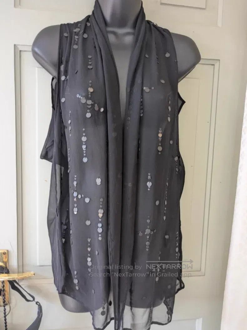 Ann Demeulemeester Ann Demeulemeester Crucifix sequin mesh vest Size XS / US 0-2 / IT 36-38 - 1 Thumbnail