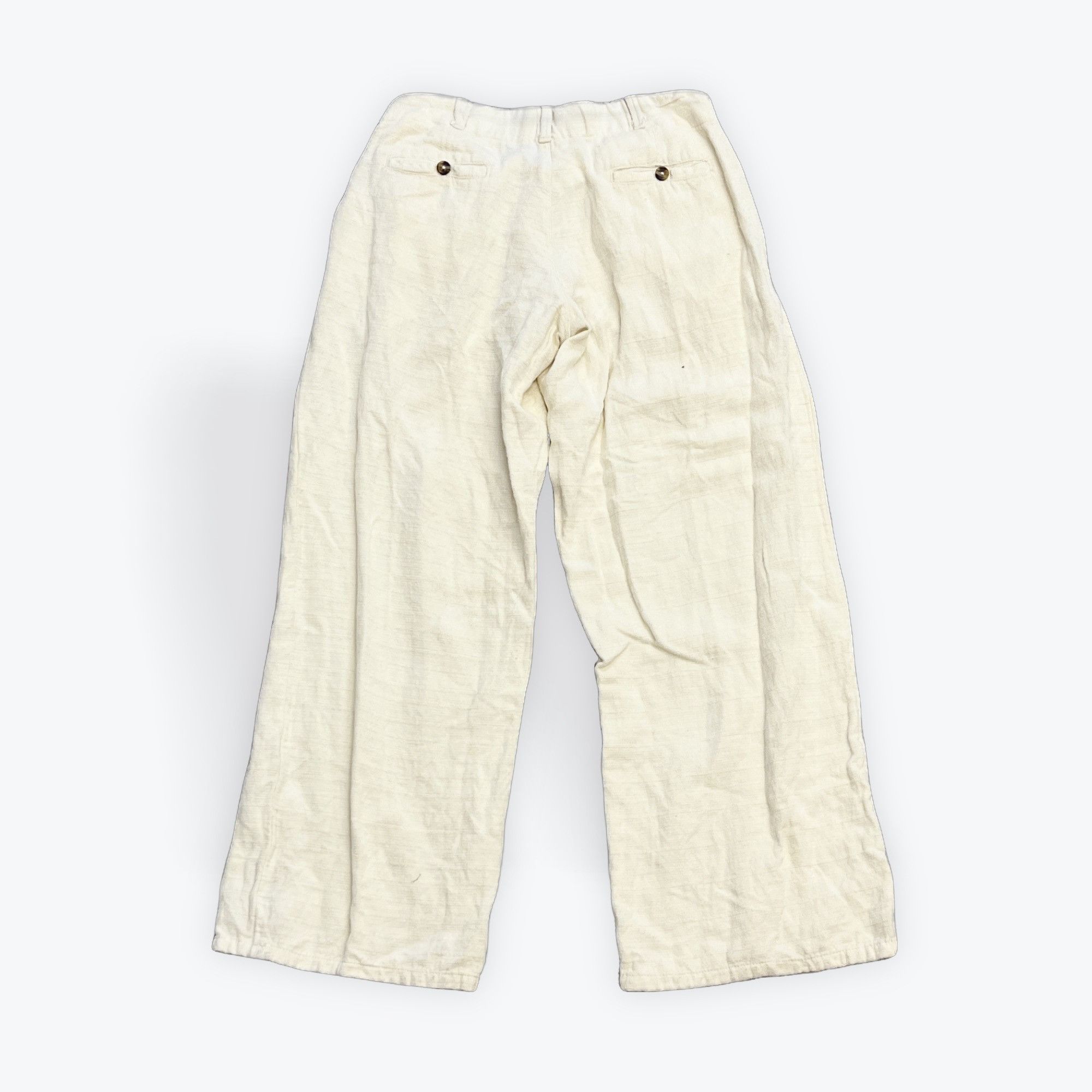 Urban Outfitters 0 - UO Cream Wide Pants Size 25" / US 0 / IT 36 - 2 Thumbnail