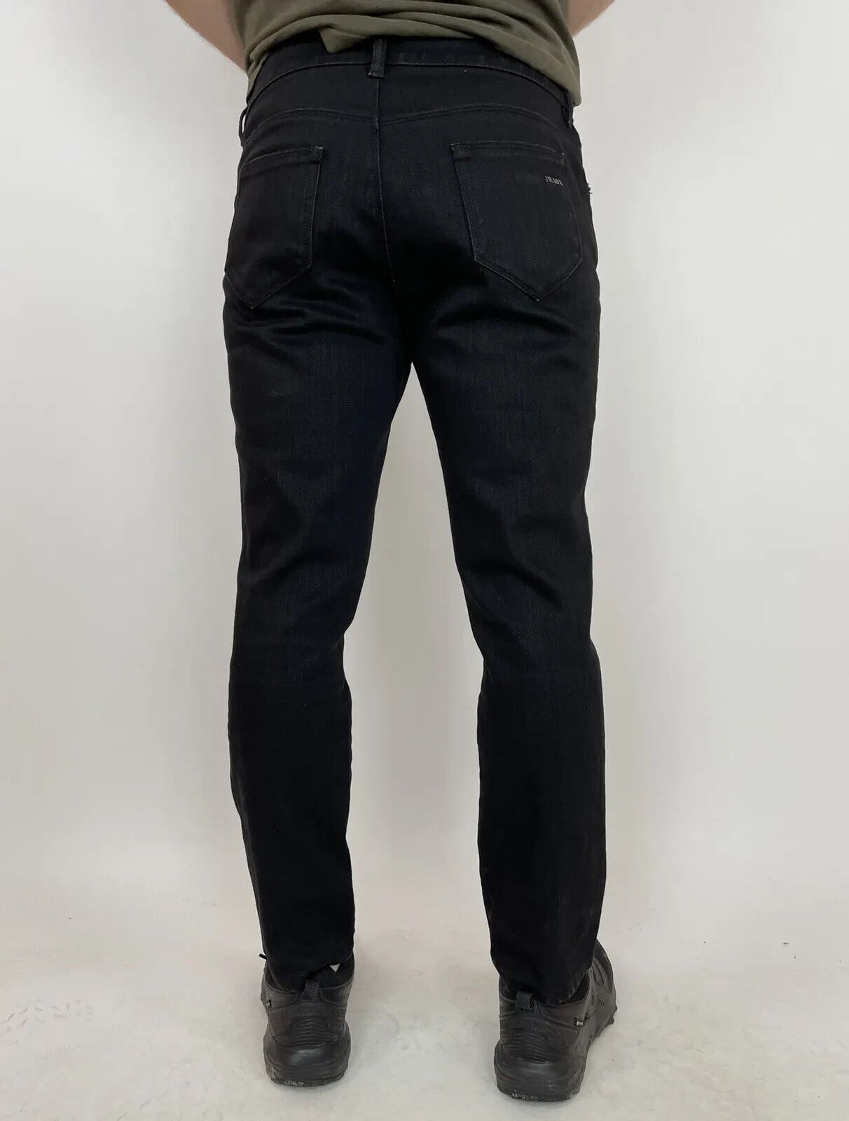Prada PRADA Mens Tapered Jeans Black Denim Classic Trousers Basic Size US 31 - 2 Thumbnail