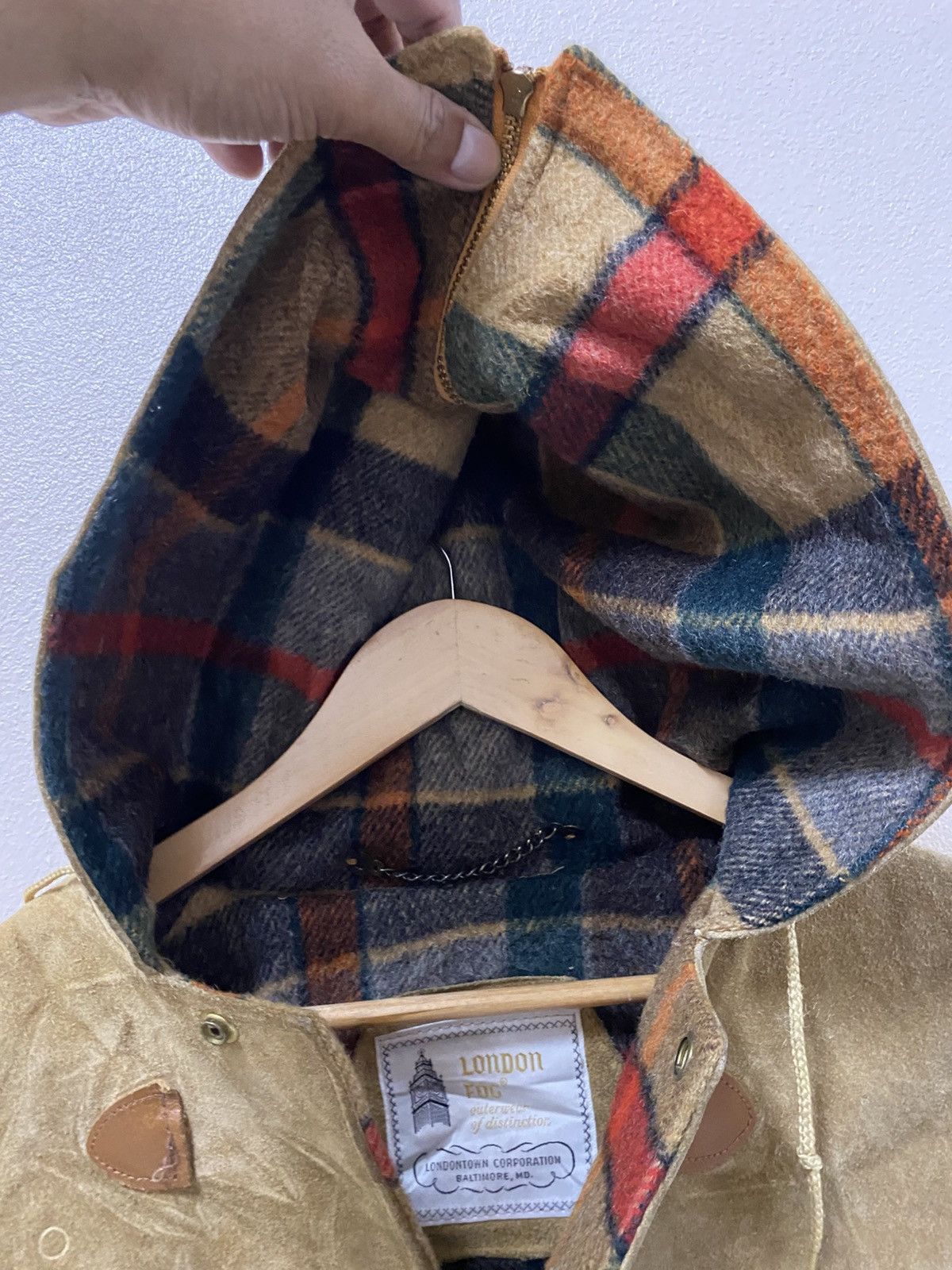 London Fog Vintage 70s London Fog Suede Split-Hood Parka | Talon Zip Size US L / EU 52-54 / 3 - 8 Thumbnail