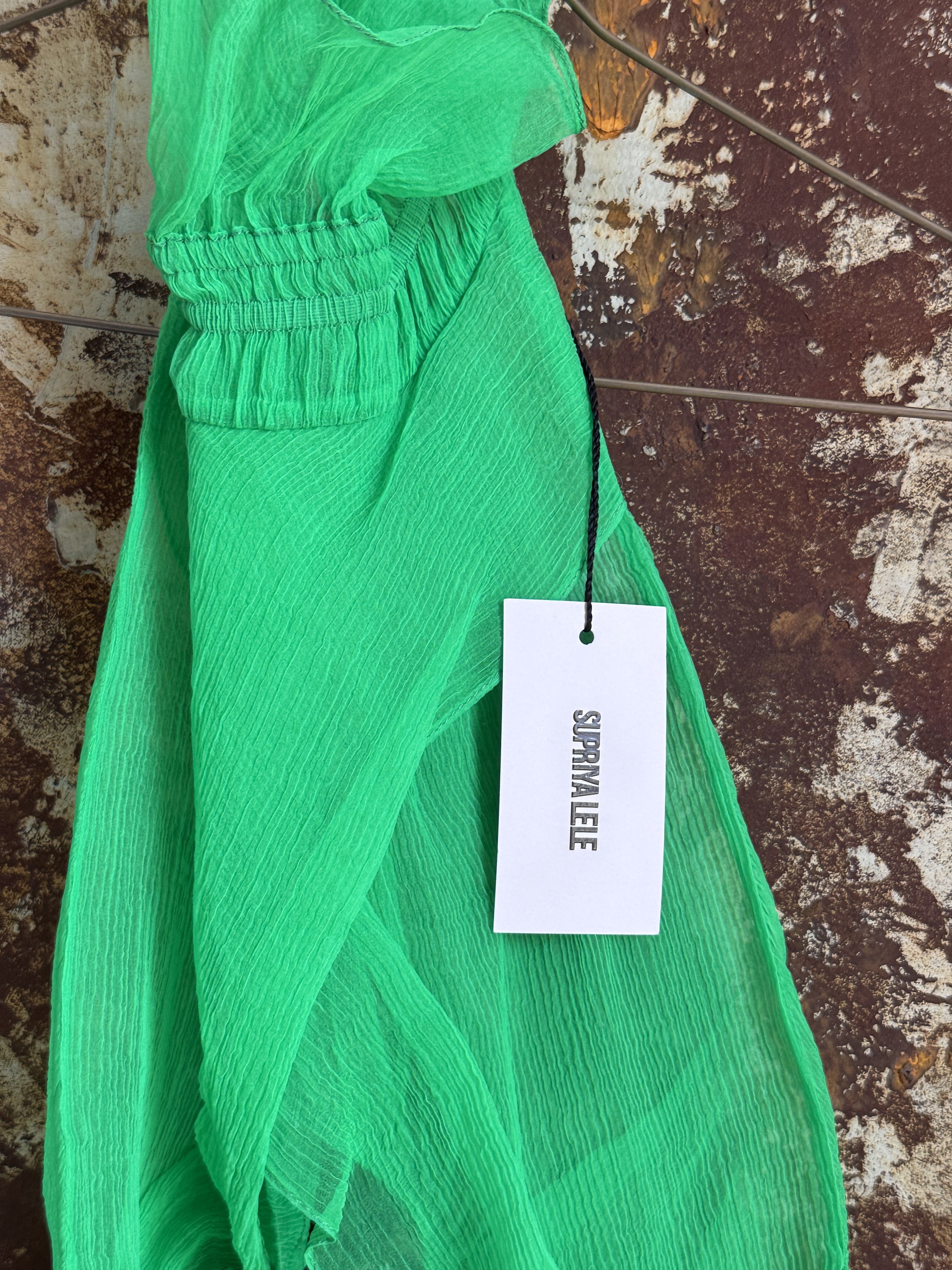Other $955 NWT 100% SILK SUPRIYA LELE DRAPED CIRCLE DRESS Size S / US 4 / IT 40 - 8 Thumbnail