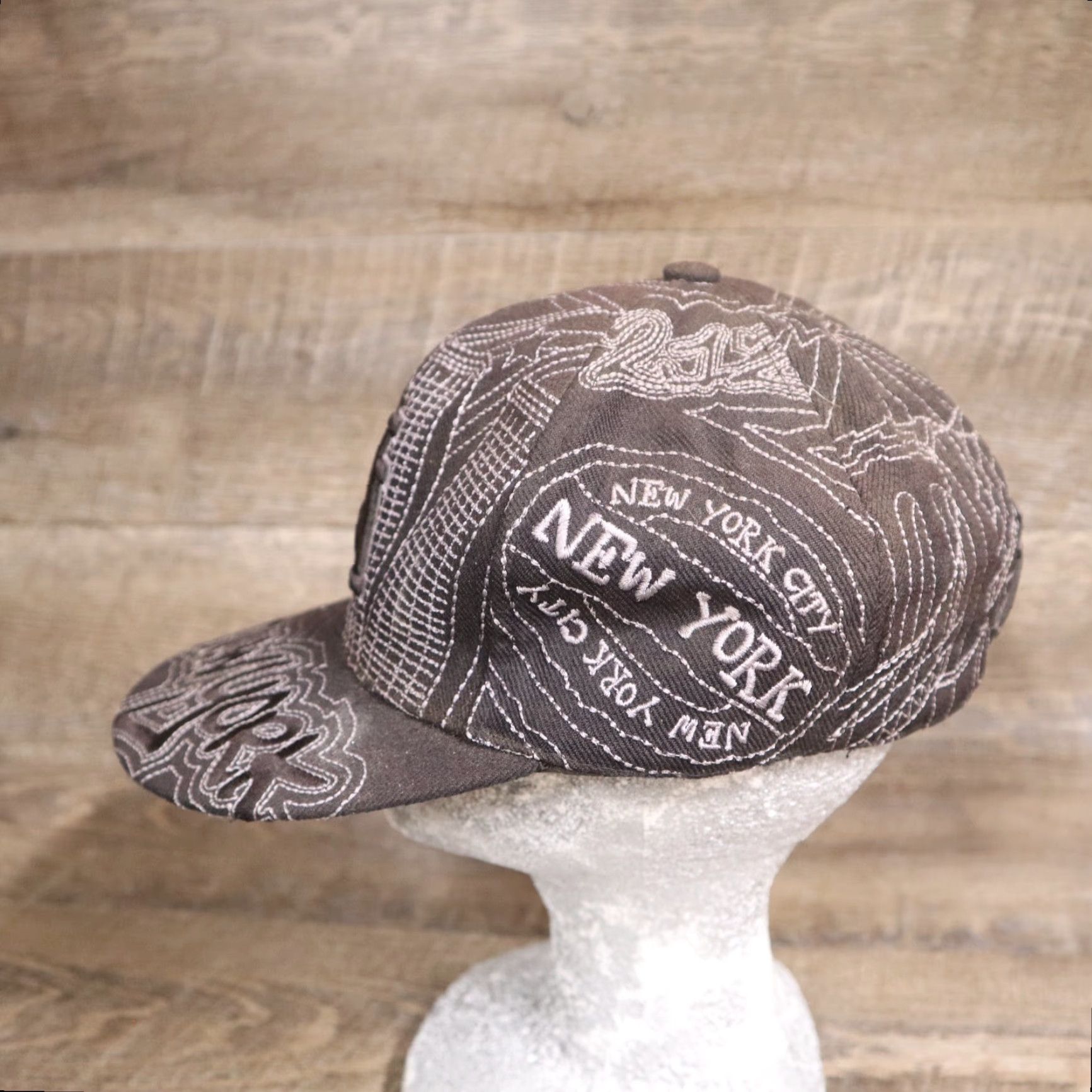 Vintage New York NY All Over Print Ball Cap Hat Embroidered Black Adult Adjustable -> N/A Size ONE SIZE - 6 Thumbnail