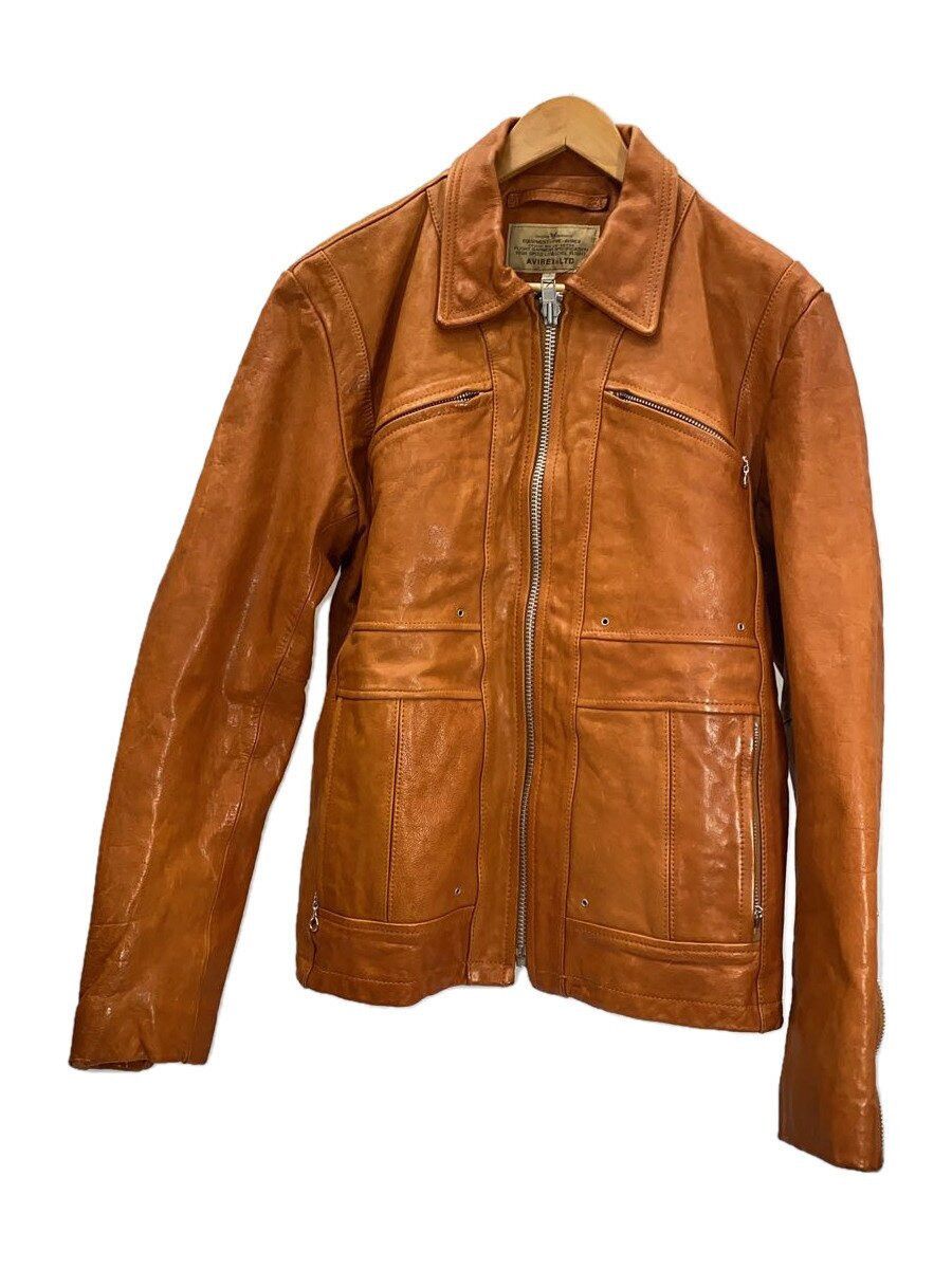 Avirex Avirex Cowhide Single Rider Jacket Orange Size US XL / EU 56 / 4 - 1 Thumbnail