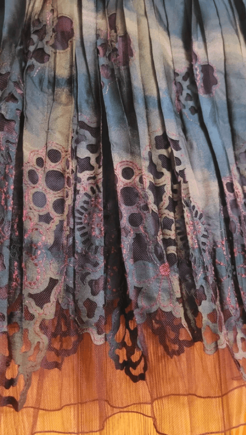Other Unique VINTAGE TRICOT CHIC Skirt | 100% Silk | Italy Size 30" / US 8 / IT 44 - 4 Thumbnail
