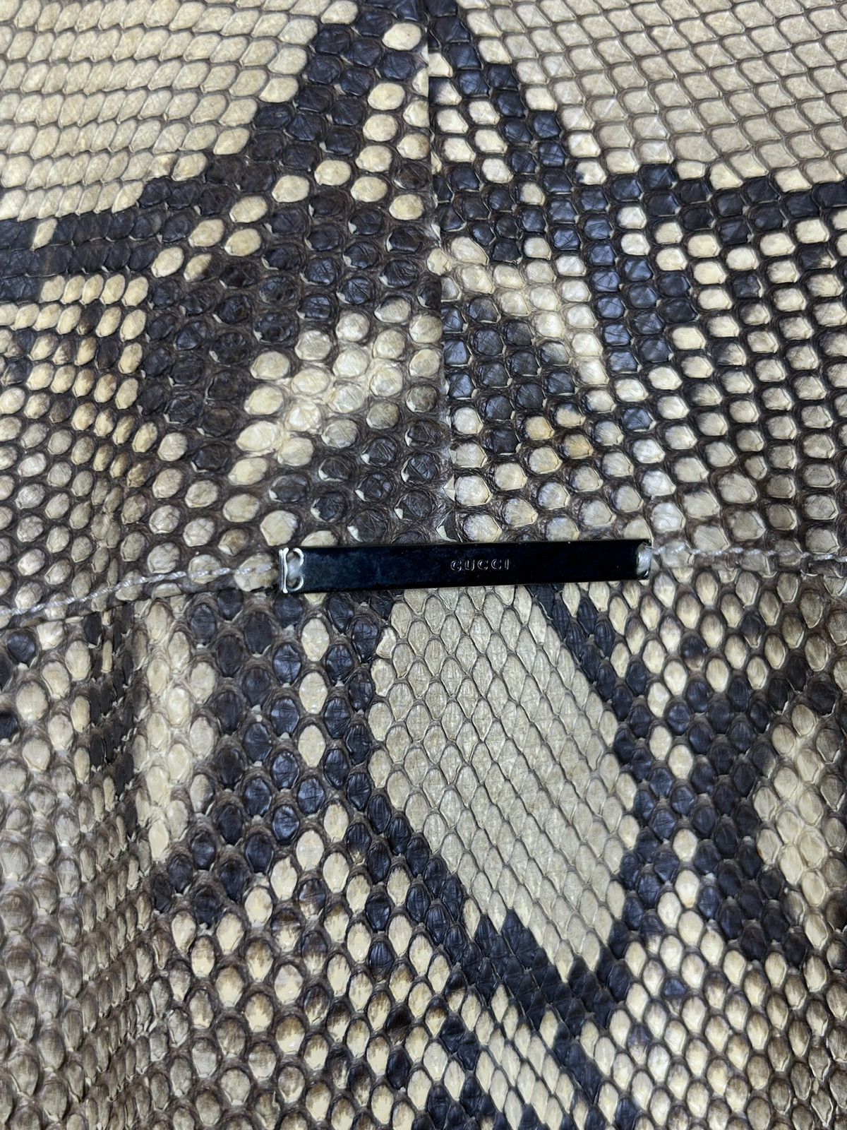 Gucci Tom Ford Gucci 2000 Runway Python Leather Jacket Size 40 Size M / US 6-8 / IT 42-44 - 11 Thumbnail
