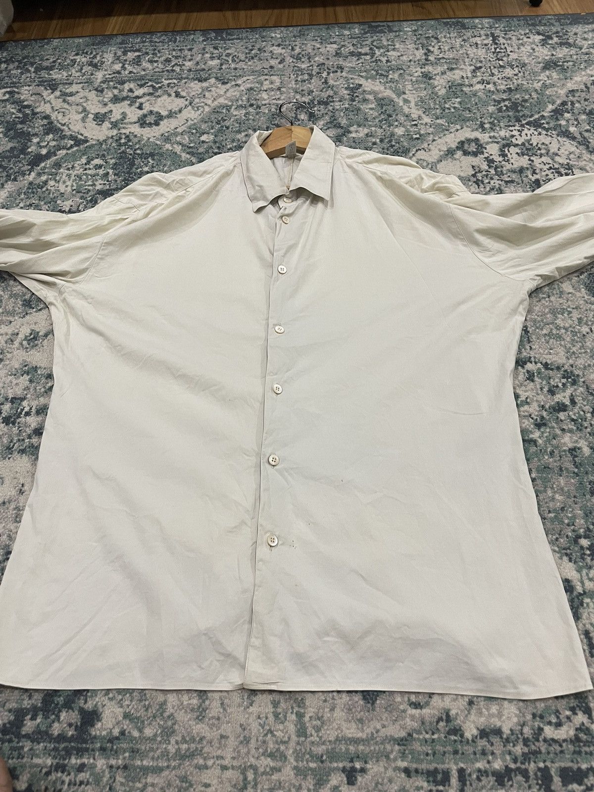 Miu Miu Miu Miu Elastane Khaki Button Up Shirt Size US M / EU 48-50 / 2 - 9 Thumbnail