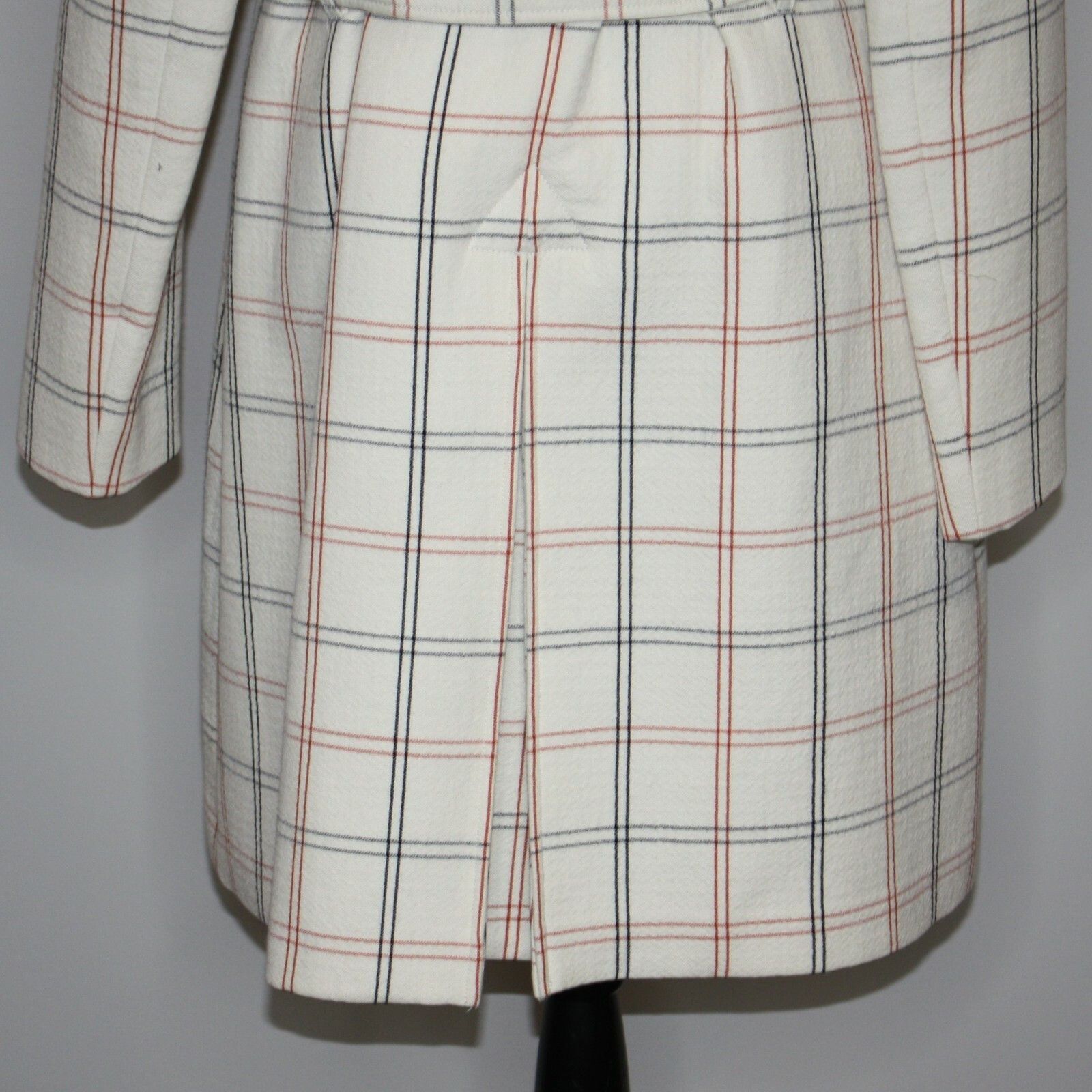 Theory Bozetta Ivory Checkered Plaid Wool Coat NWT MSRP $895 Size L / US 10 / IT 46 - 15 Thumbnail