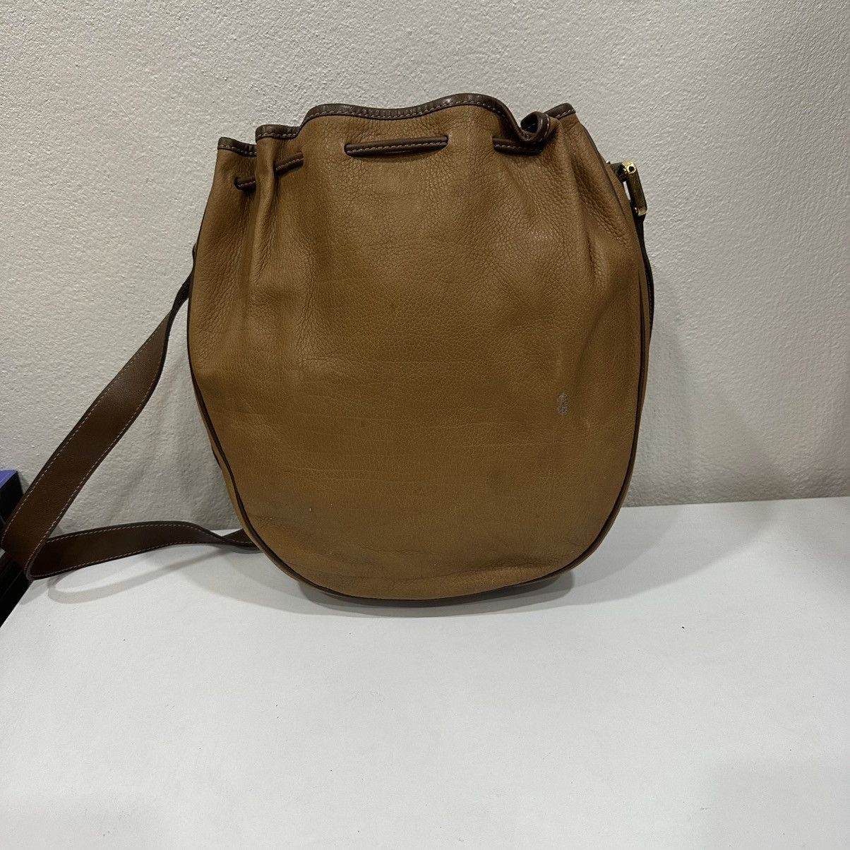 Loewe ‼️YES‼️ VINTAGE LOEWE LEATHER BUCKET DRAWSTRING SHOULDER BAG Size ONE SIZE - 3 Thumbnail
