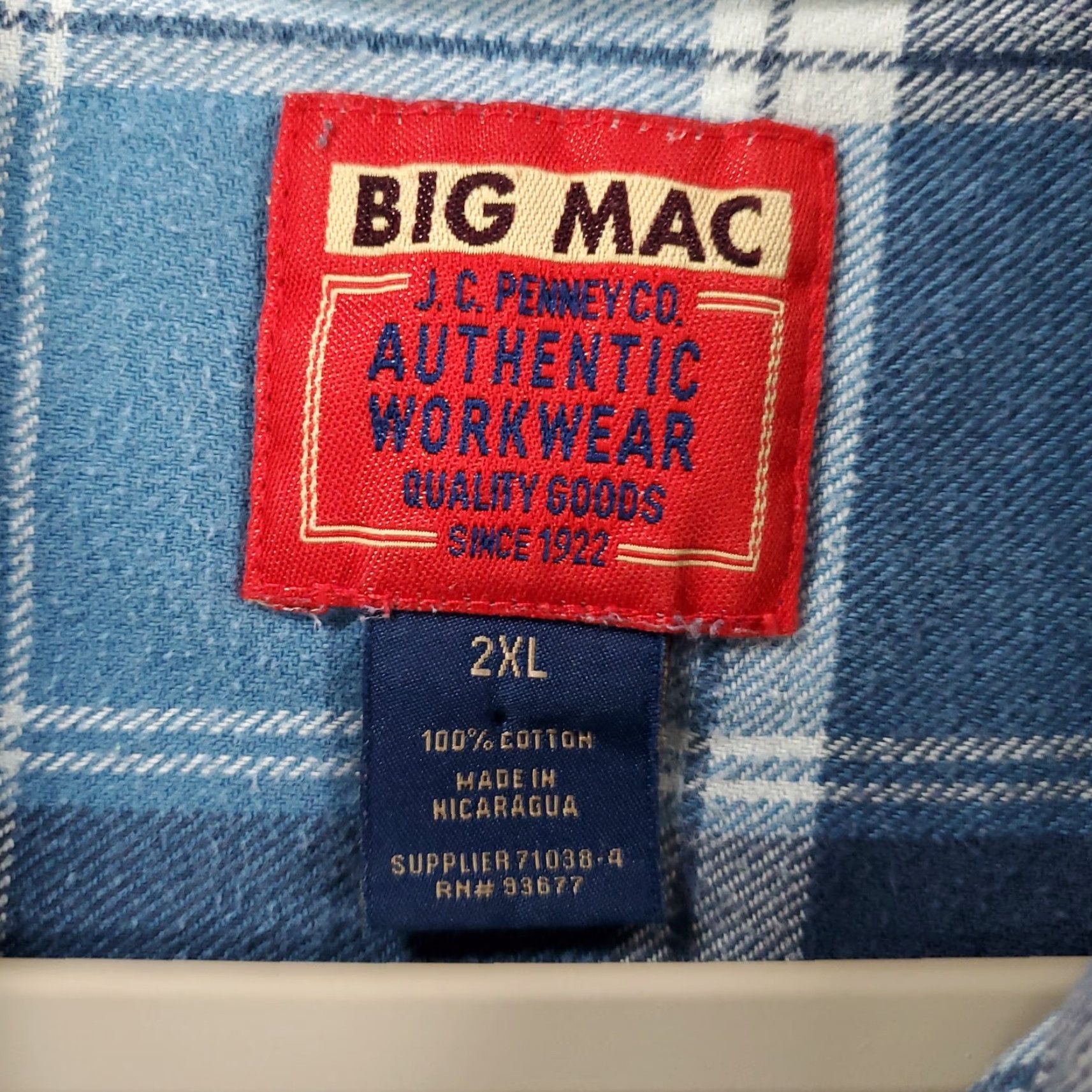 JCPenney VINTAGE Big Mac Shirt Mens 2XL Plaid Flannel Button-Up Workwear Casual, Travel, Outdoors Womens? No gender specified; keep Mens at end. Size US XXL / EU 58 / 5 - 4 Thumbnail
