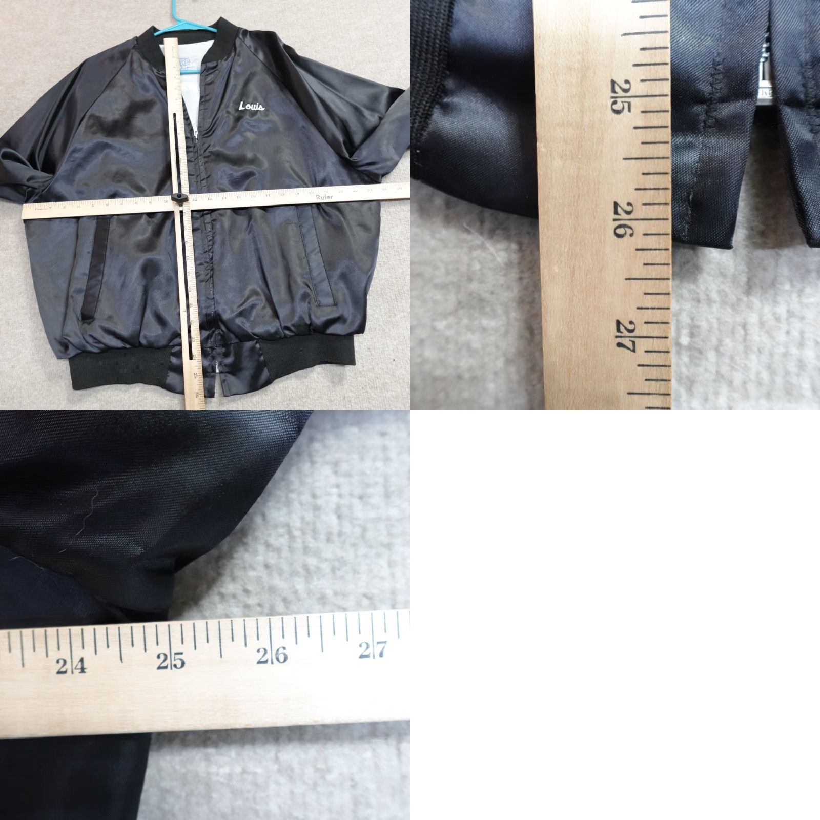 Vintage VINTAGE Local 26 Satin Jacket XL Black Bomber Jacket Men Size US XL / EU 56 / 4 - 8 Thumbnail