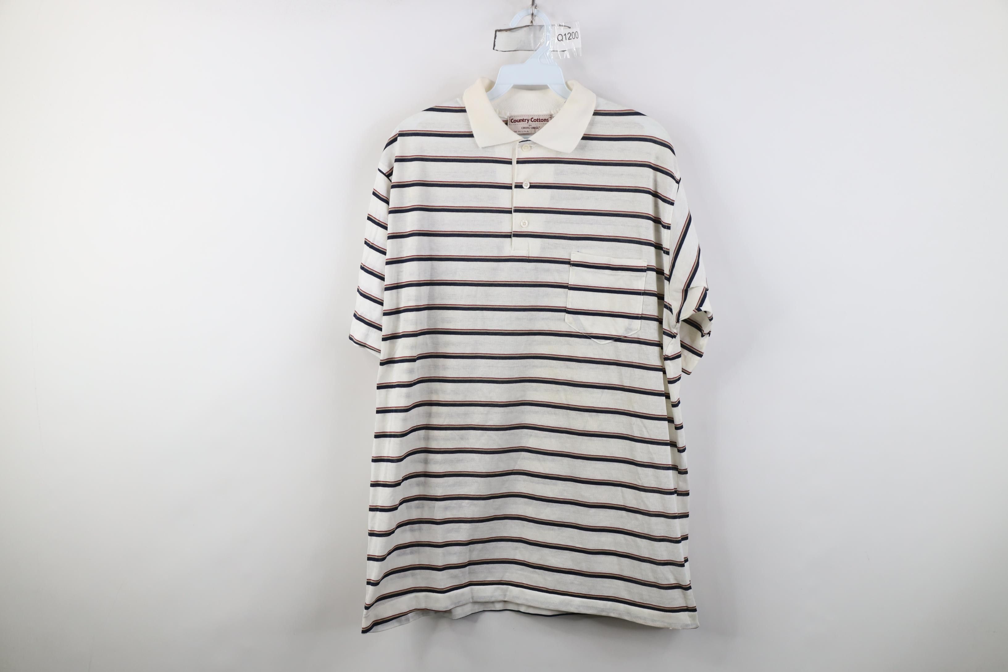 Vintage Vintage 70s 80s Streetwear Cotton Knit Golf Polo Shirt USA Size US XL / EU 56 / 4 - 1 Thumbnail